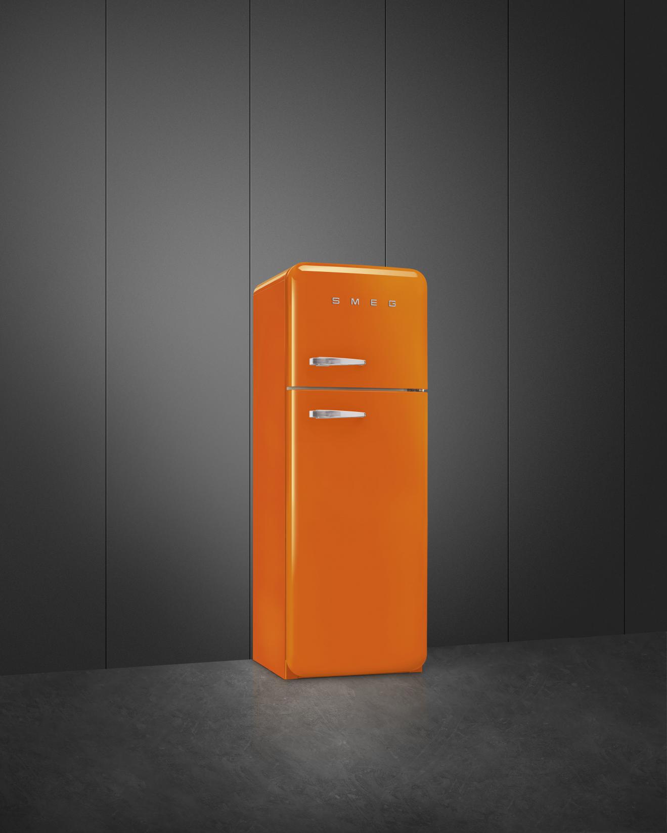 Smeg FAB30ROR6 Kühl-/Gefrierkombination Rechtsanschlag Orange 50s Style EEK: C