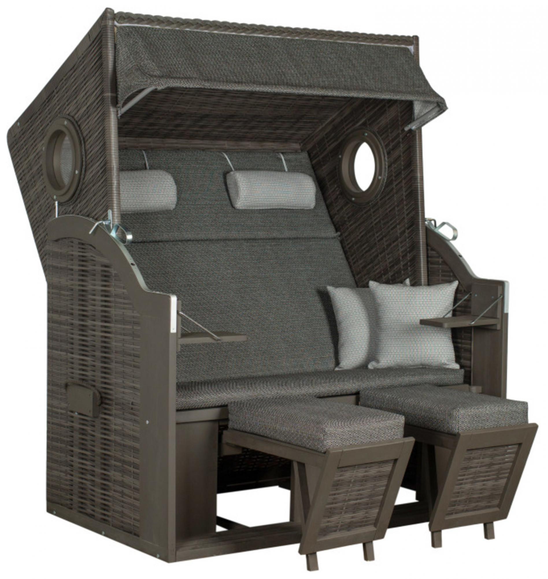 deVries Strandkorb deVries PURE Wave XL PE grey Des. 514