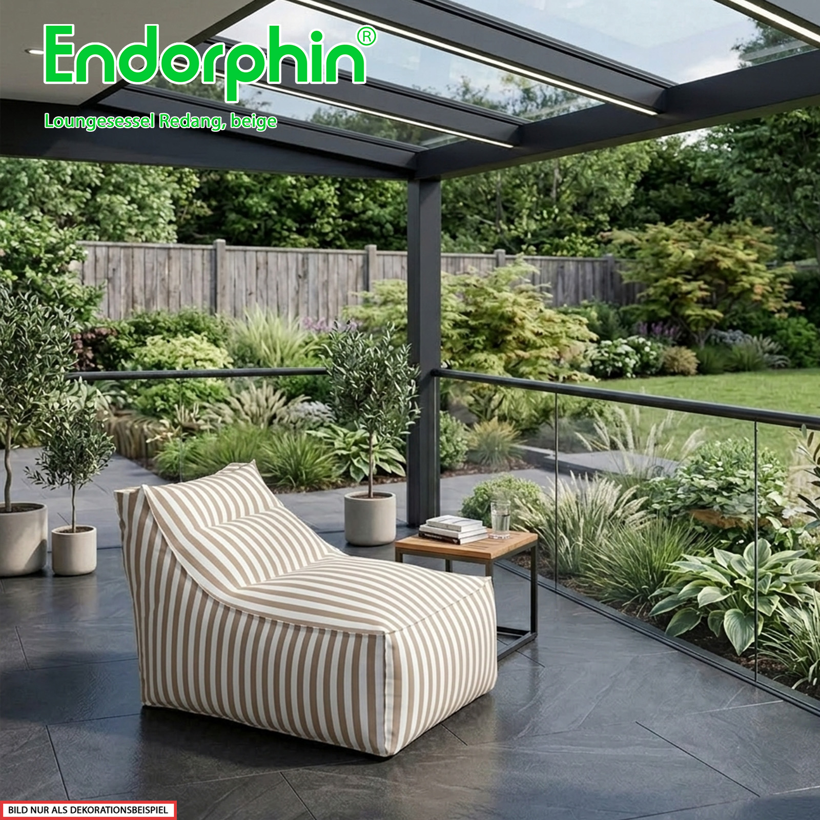 Endorphin Loungesessel Redang Beige, Gartenmöbel, Indoor Outdoor Möbel