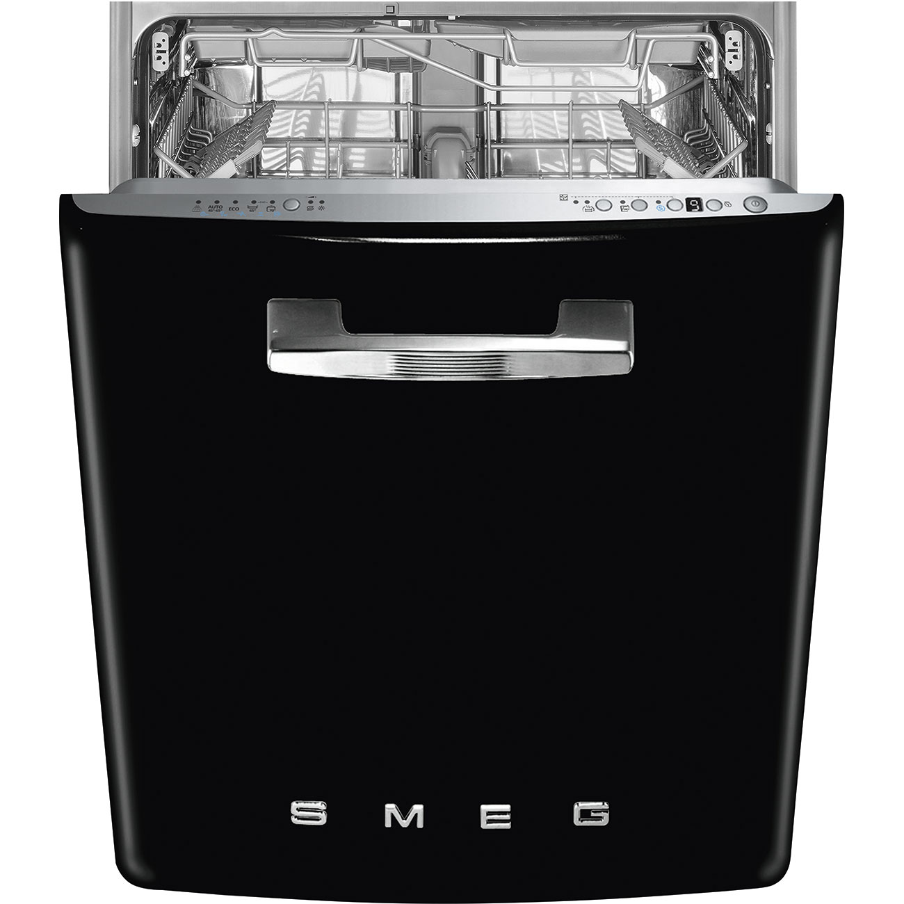 Smeg STFABBL3 Unterbau-Geschirrspüler Schwarz 50´s Style
