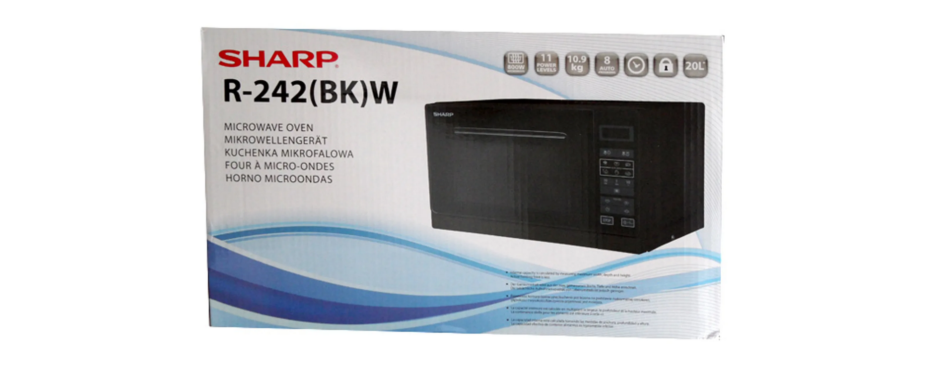 Sharp R242BKW Solo-Mikrowelle Schwarz