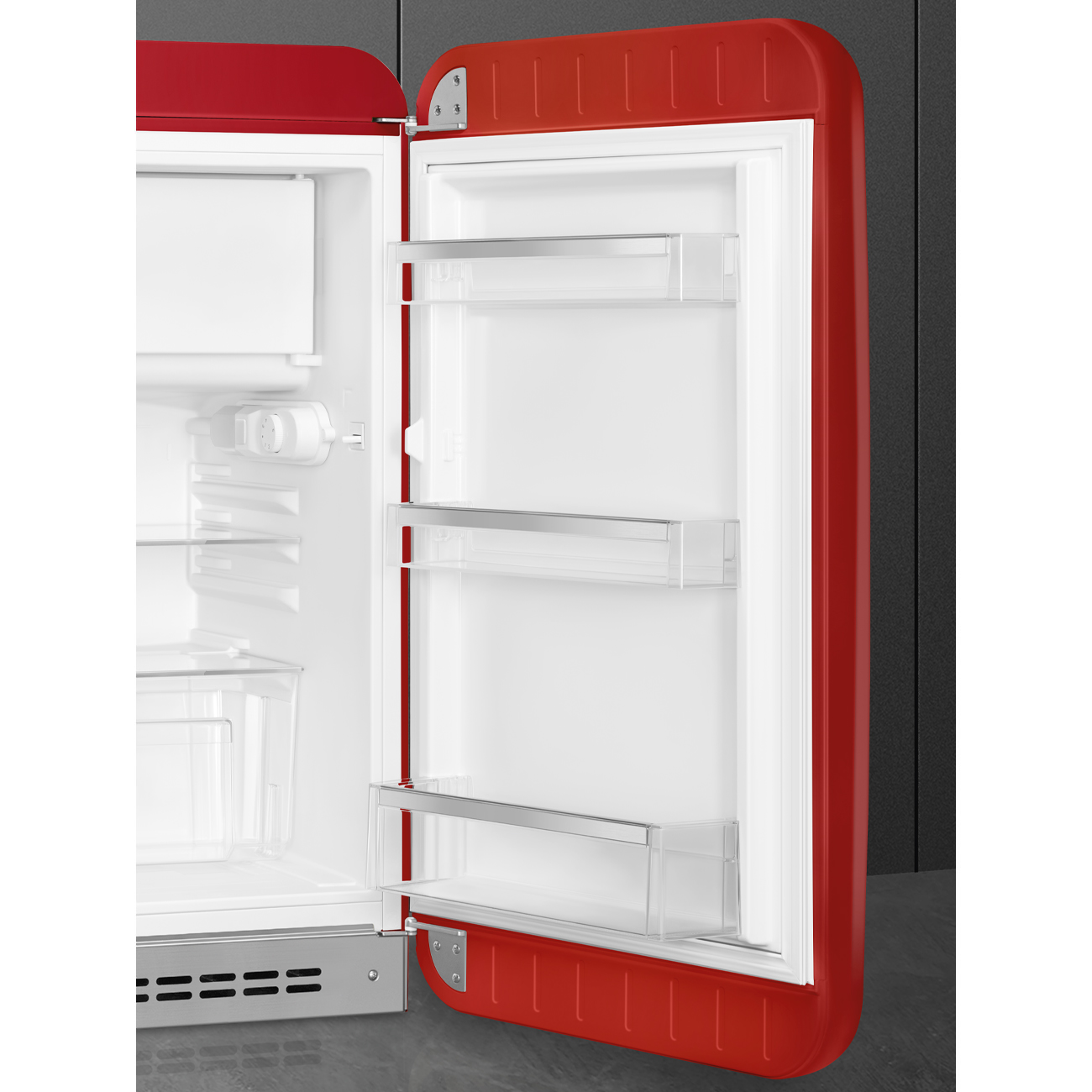 Smeg FAB10RRD5 Kühlschrank Rechtsanschlag Rot 50`s Style, EEK: E