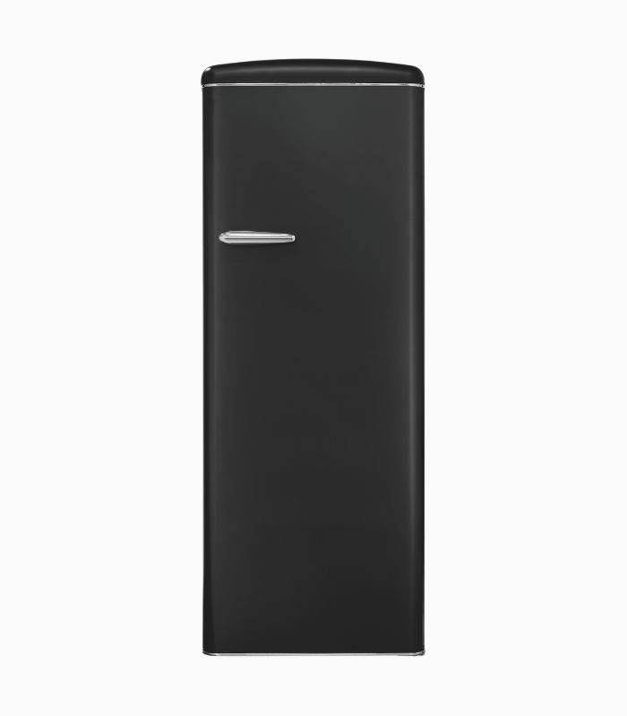 Exquisit RKS325-V-H-161 E Retro-Kühlschrank mattschwarz, ohne Gefrierfach
