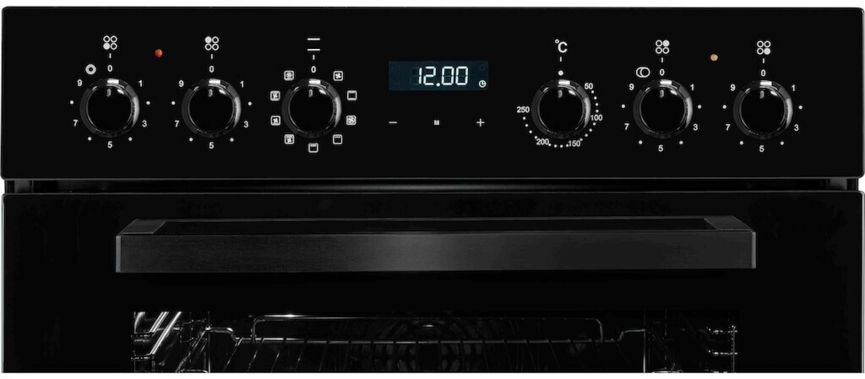Exquisit EHE285-HBZ-020 Einbau Herdset, schwarz, Glaskeramikkochfeld, EEK: A