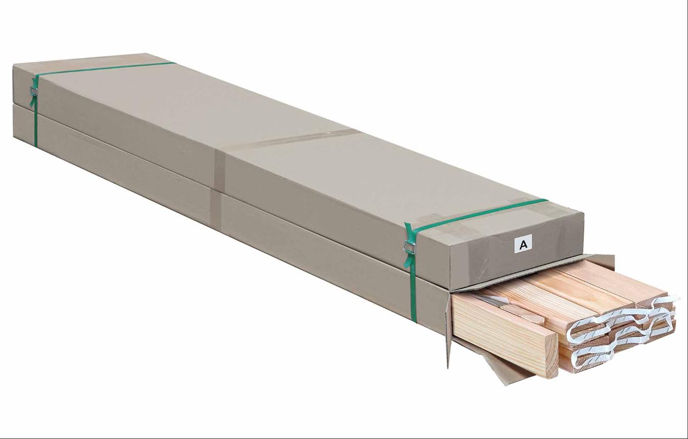 Endorphin kartonverpackter DIY Rhombus-Sichtschutzzaun Lärche Natur 180x180cm