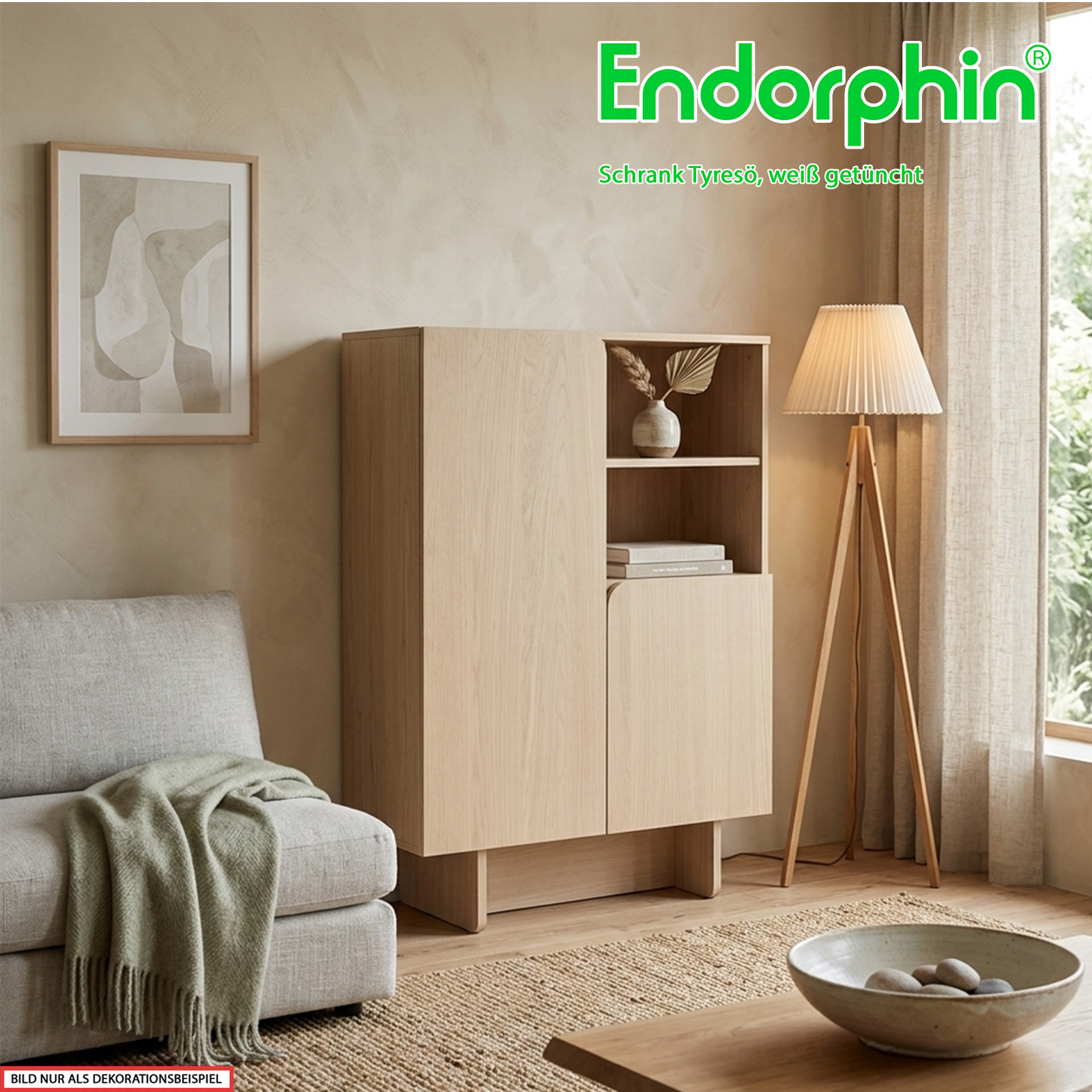 Endorphin Tyresö Highboard weiss getüncht