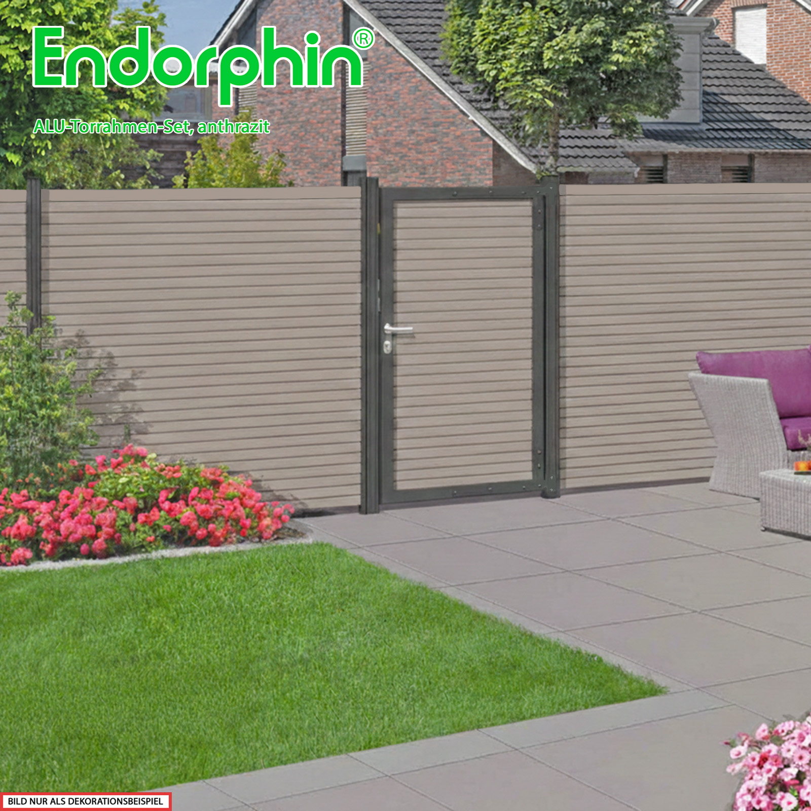 Endorphin Alu Torrahmen Set inkl Zubehör und verstärkten Pfosten 235cm in anthrazit