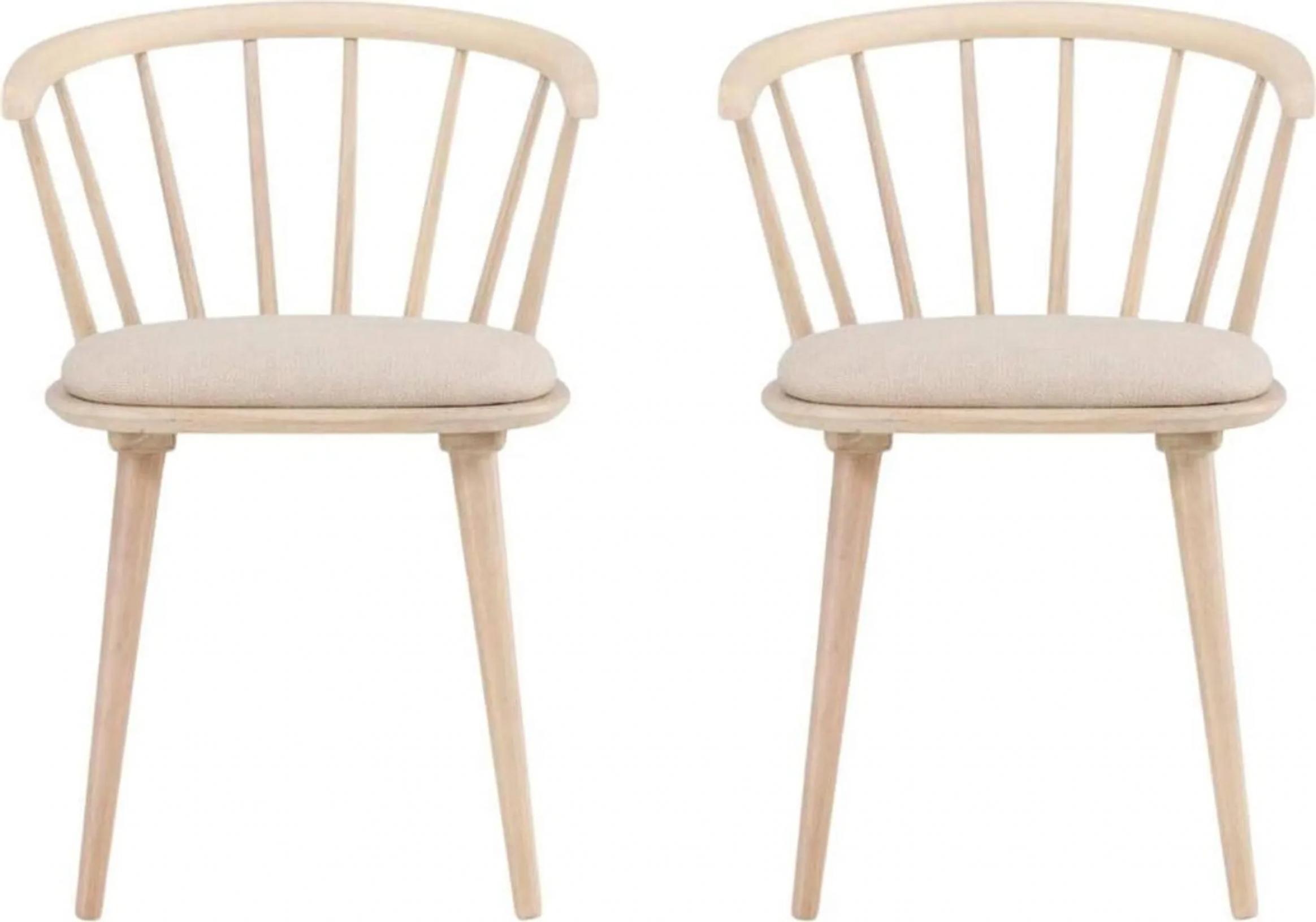 Venture Design 2 Esszimmerstühle Bobby, Farbe: Whitewash