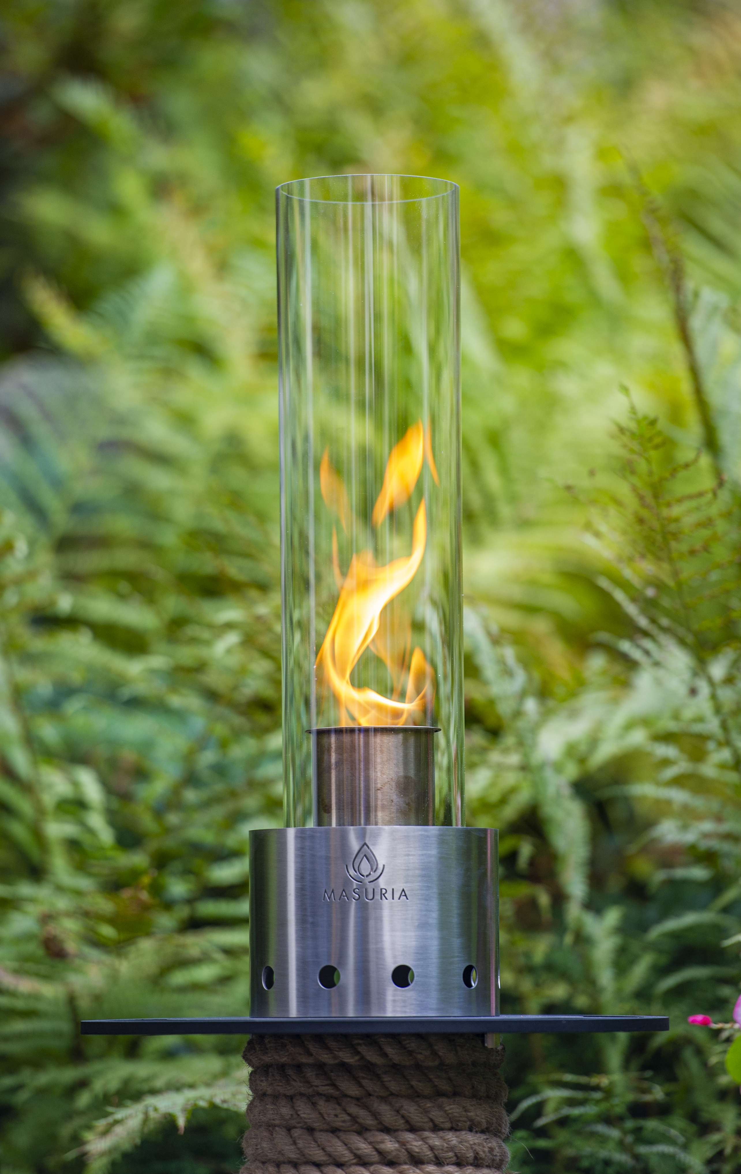 Masuria Juno Lamp Corten Stahl Outdoor Garten-Fackel Feuer-Lampe