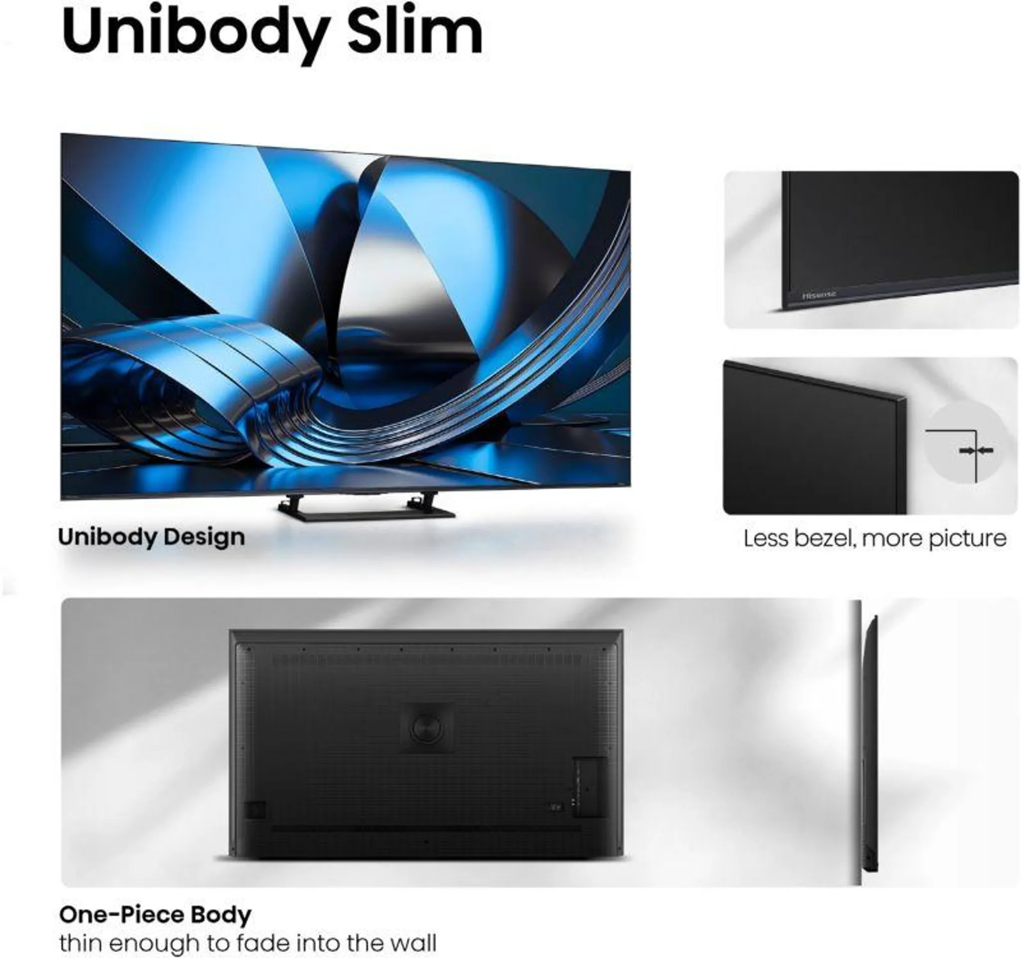 Hisense 65U7SE Mini LED-TV UHD, EEK: E, 65 Zoll