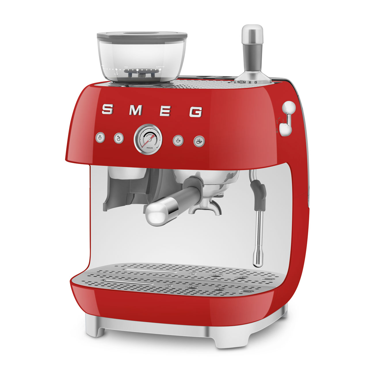 Smeg EGF03RDEU Espressomaschine mit Mahlwerk rot