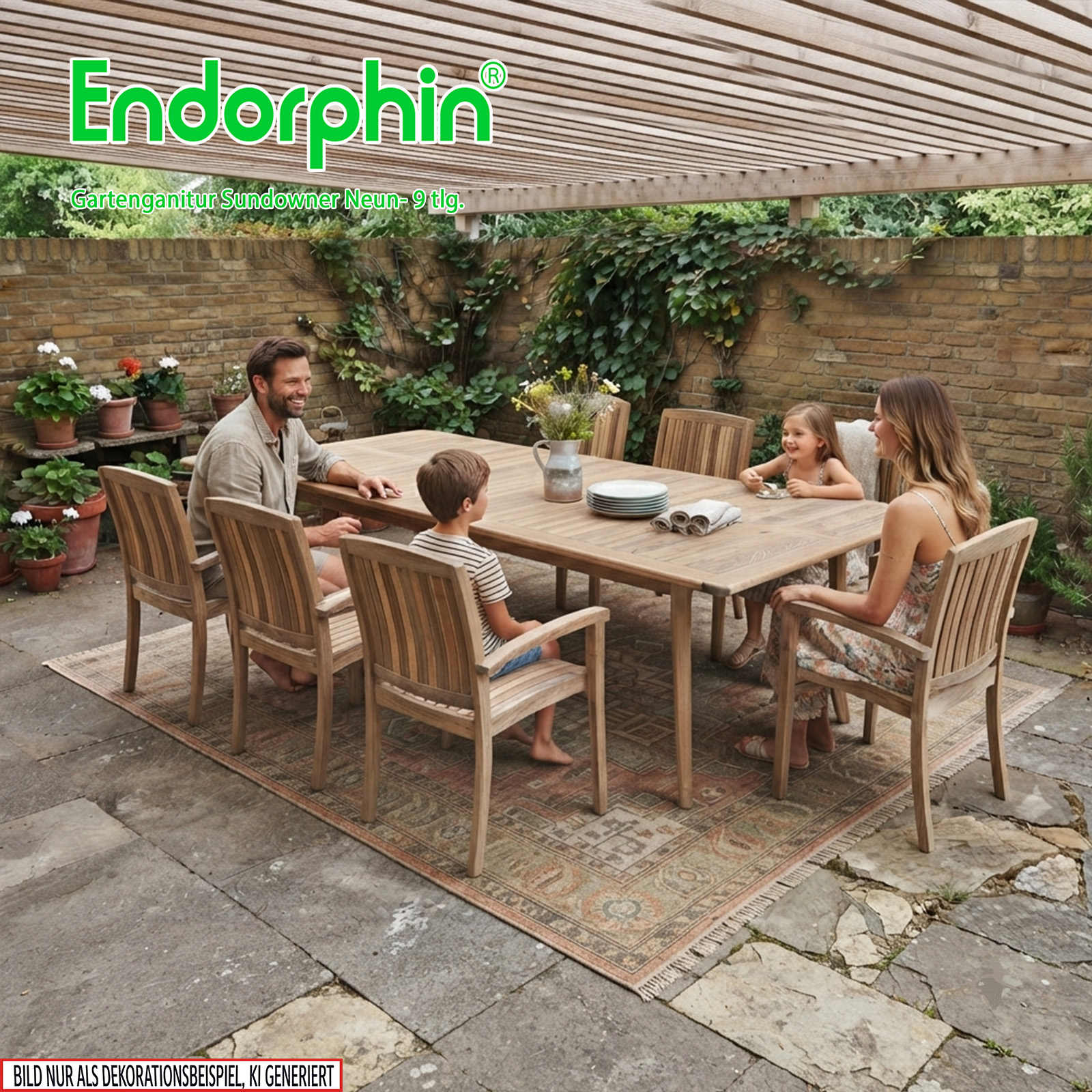 Endorphin Sundowner Gartenmöbel Set 9tlg.