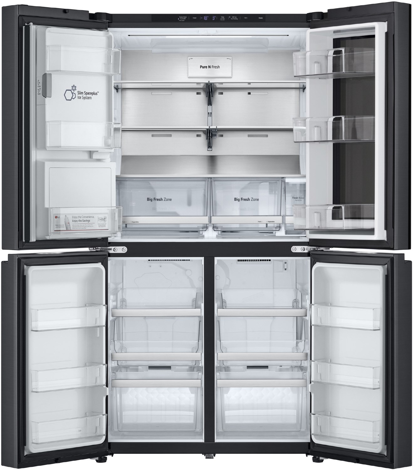 LG GMG961NPKE Multi-Door InstaView, 637 L, Total No Frost, Essence Black Steel