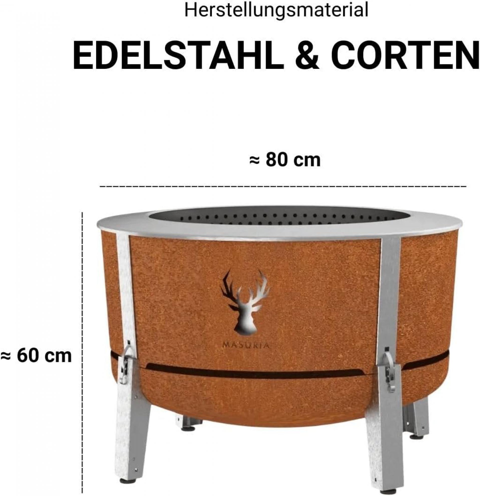Masuria Wild Alpha 800 corten Hirsch
