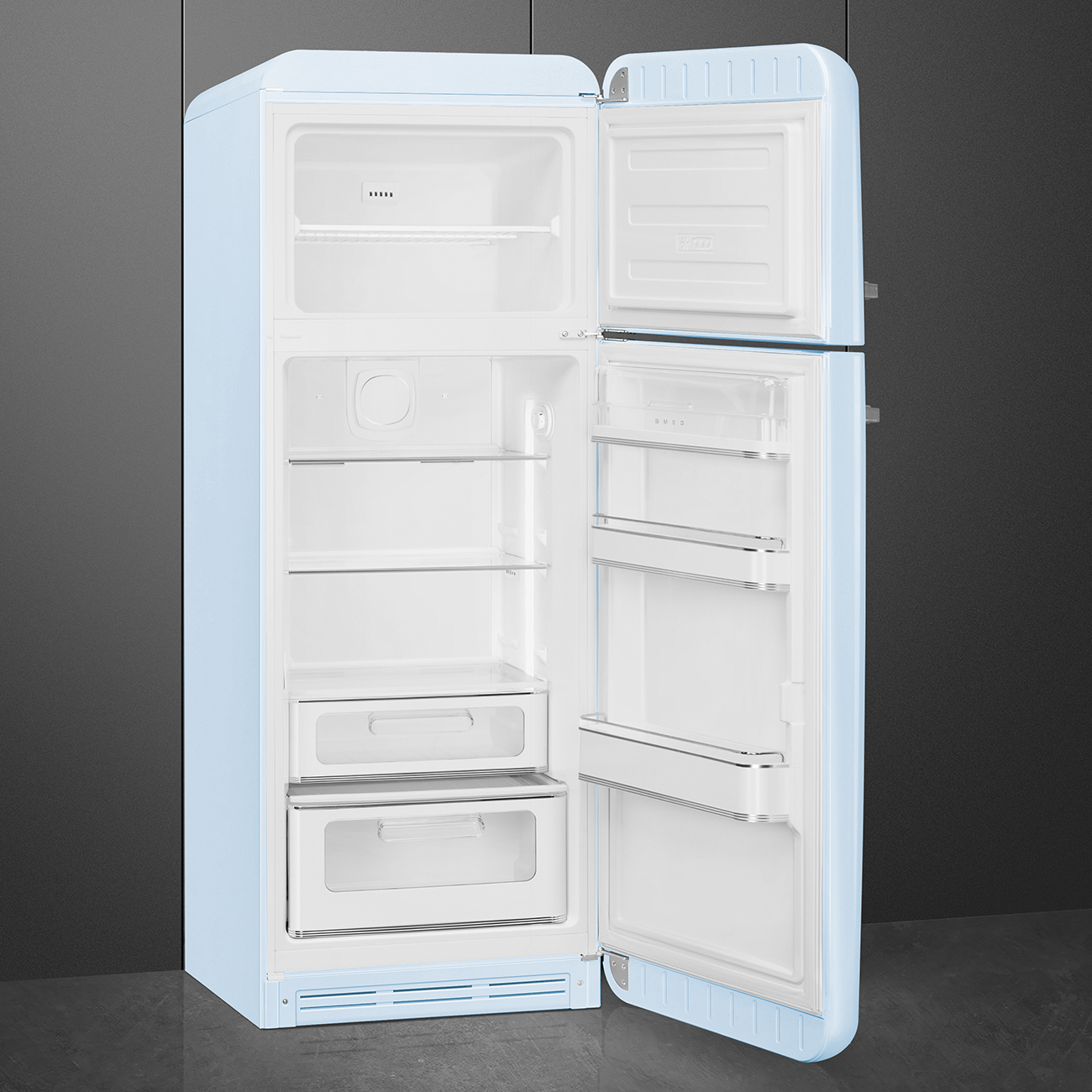 Smeg FAB30RPB6 Kühl-/Gefrierkombination Rechtsanschlag Pastellblau 50s Style, EEK: C