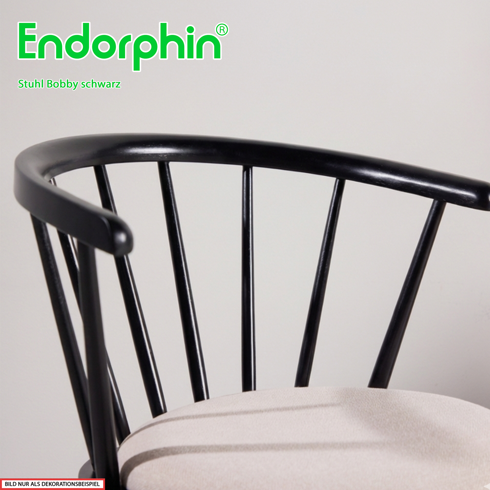 Endorphin Esszimmerstuhl Bobby – 2er-Set, Schwarz