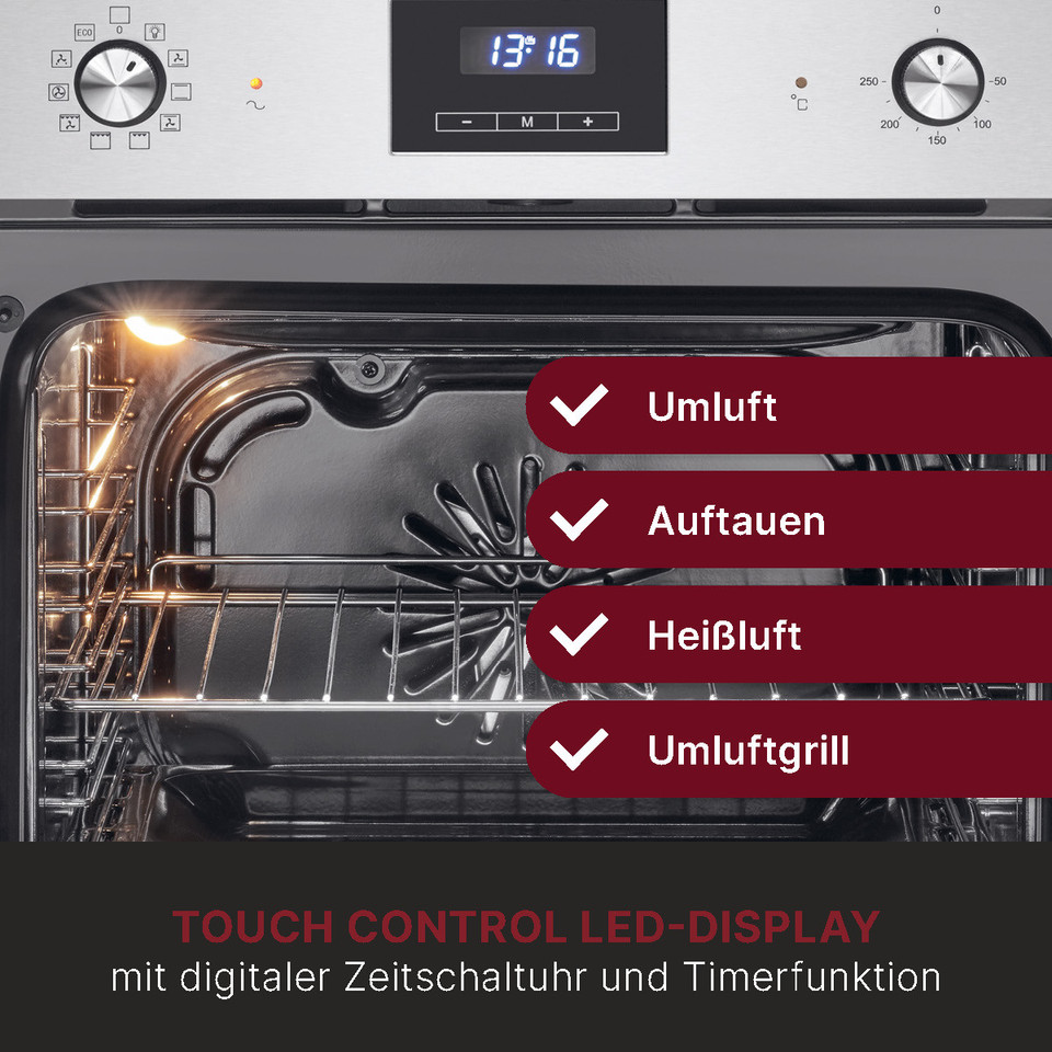 Bomann EBO 7911 Einbau-Elektro-Backofen Edelstahl