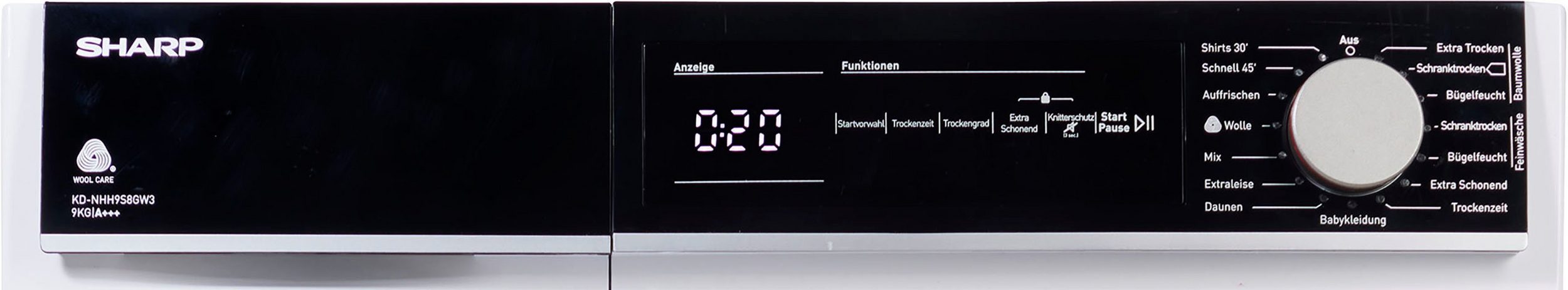 Sharp KD-NHH9S8GW3-DE Wärmepumpentrockner 9 kg