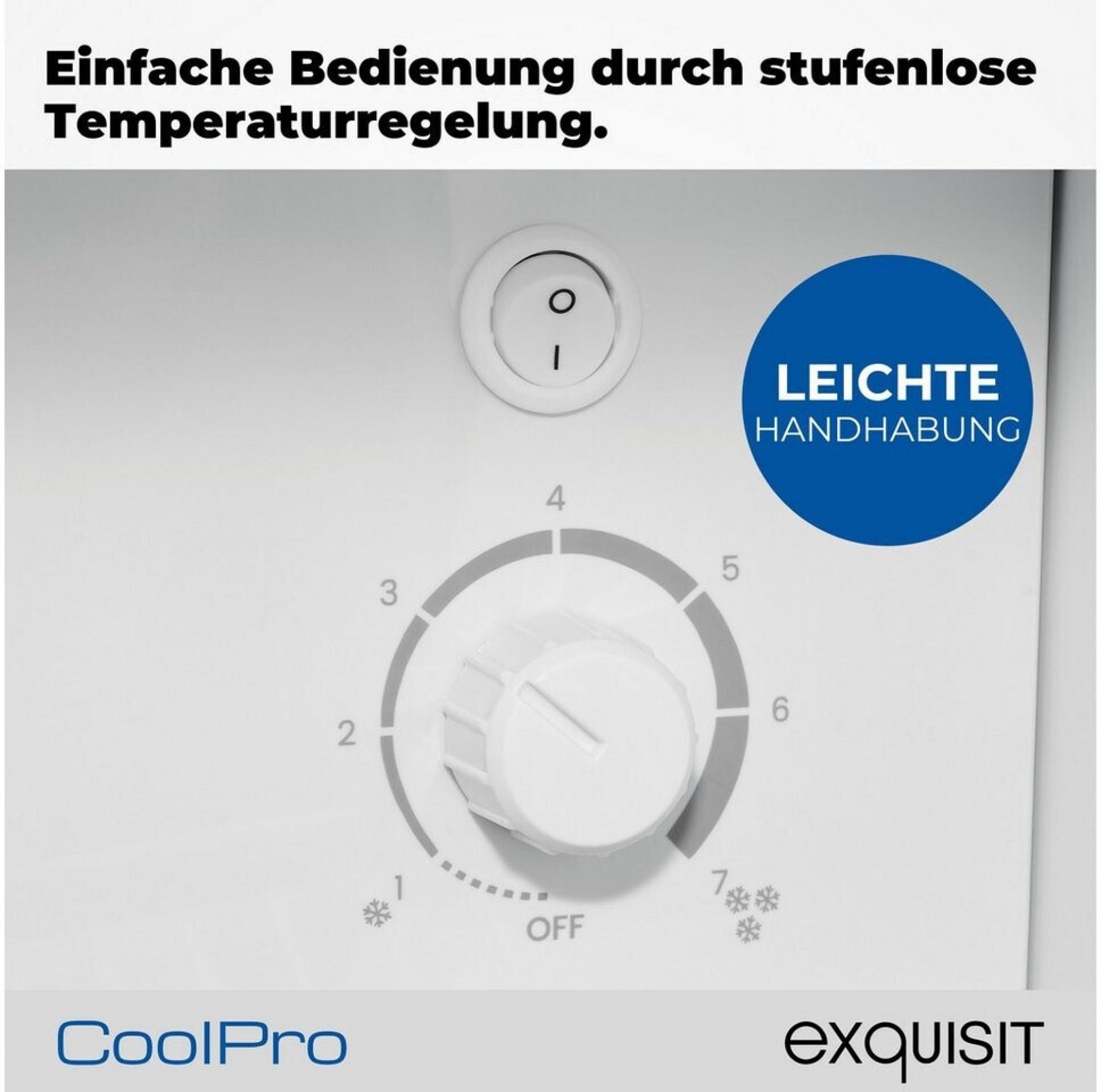 Exquisit GKS180-GT-431D schwarz, Stand Glastürkühlschrank, Nutzinhalt: 200 L, Getränkekühlschrank