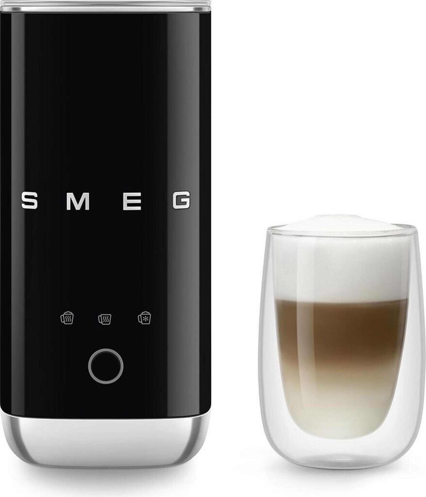 Smeg MFF02BLEU Kompakt-Milchaufschäumer Schwarz 50 Style