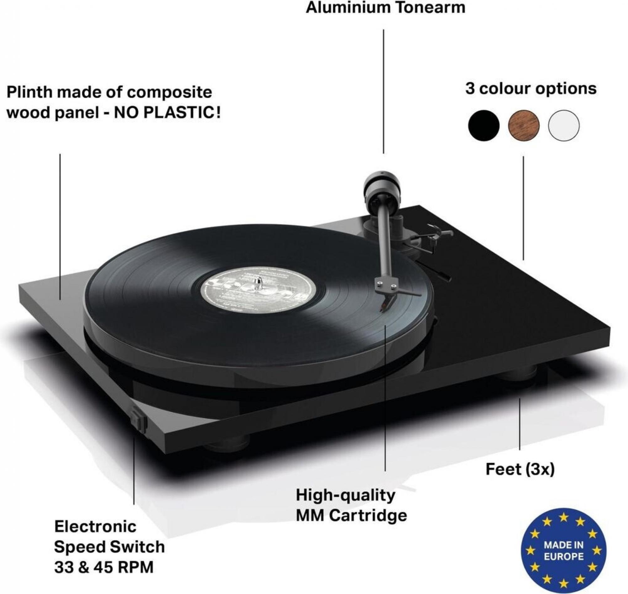Pro-Ject E1 AT 3600L Hochglanz Schwarz