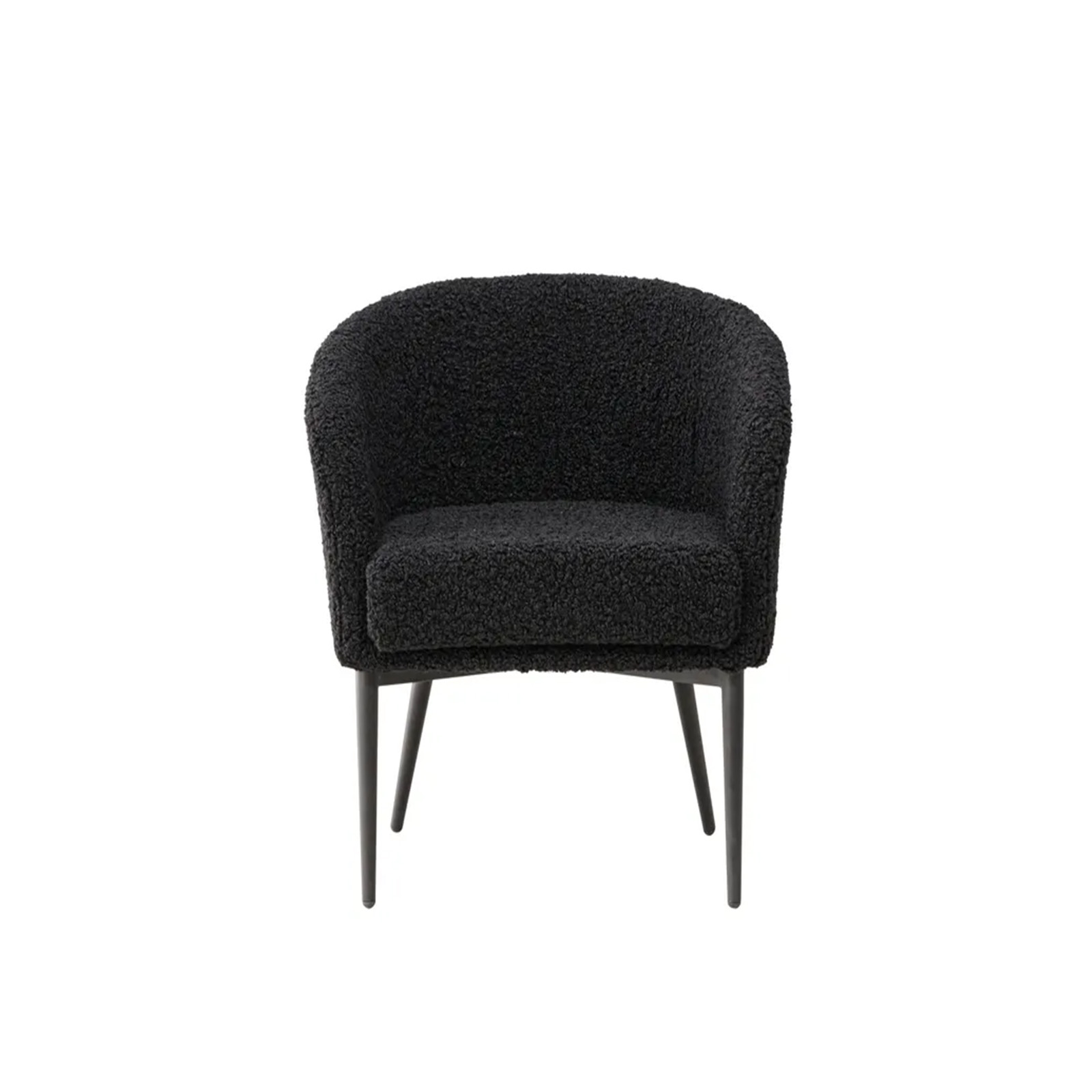 Endorphin Sessel Fluffy, schwarz – Teddy-Sessel in skandinavischen Design
