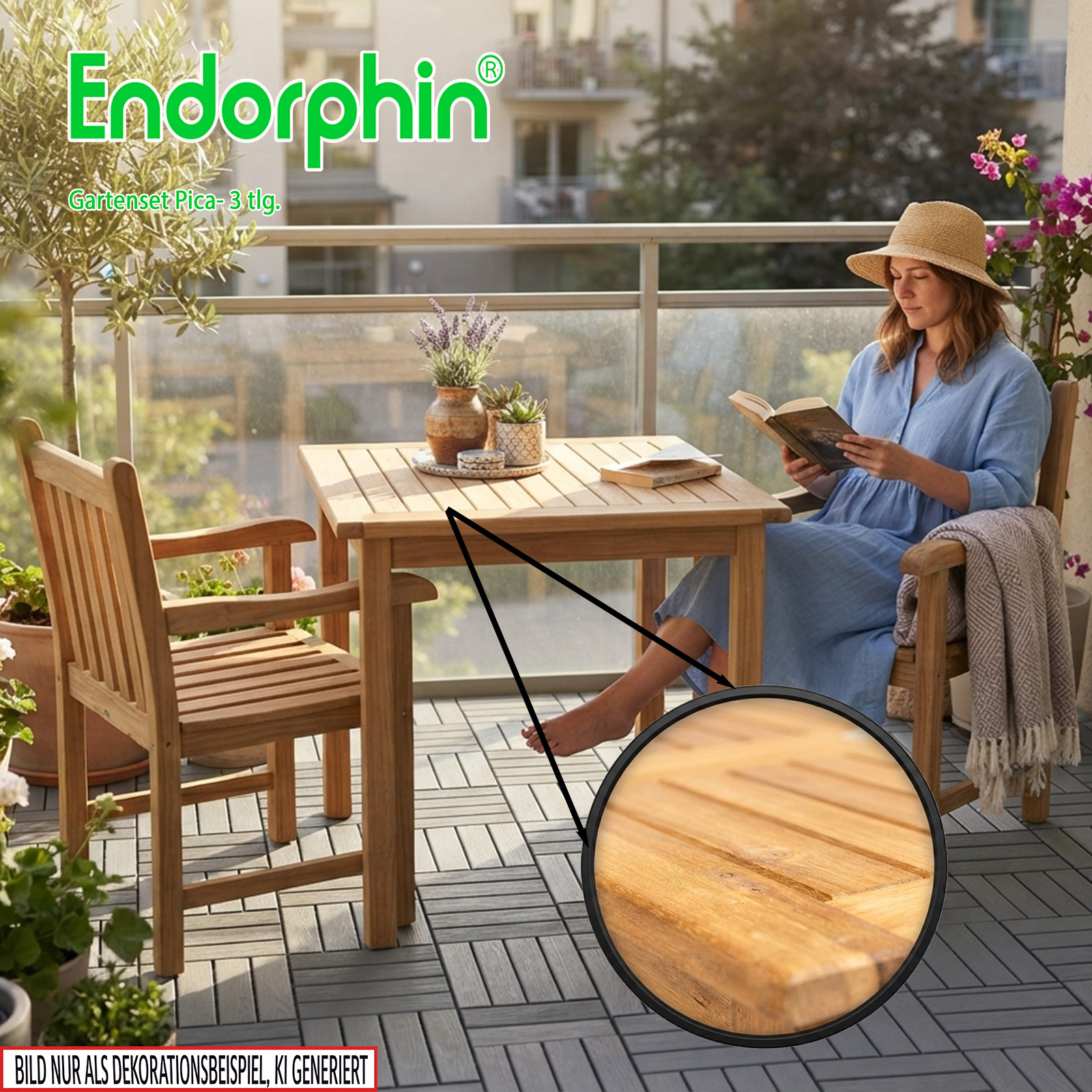 Endorphin Pica 3  Gartenmöbel Set 3tlg.