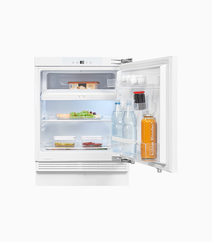 Exquisit UKS130-4-FE-010E Weiss Unterbau-Kühlschrank | 4 Sterne Fach | 104 Liter