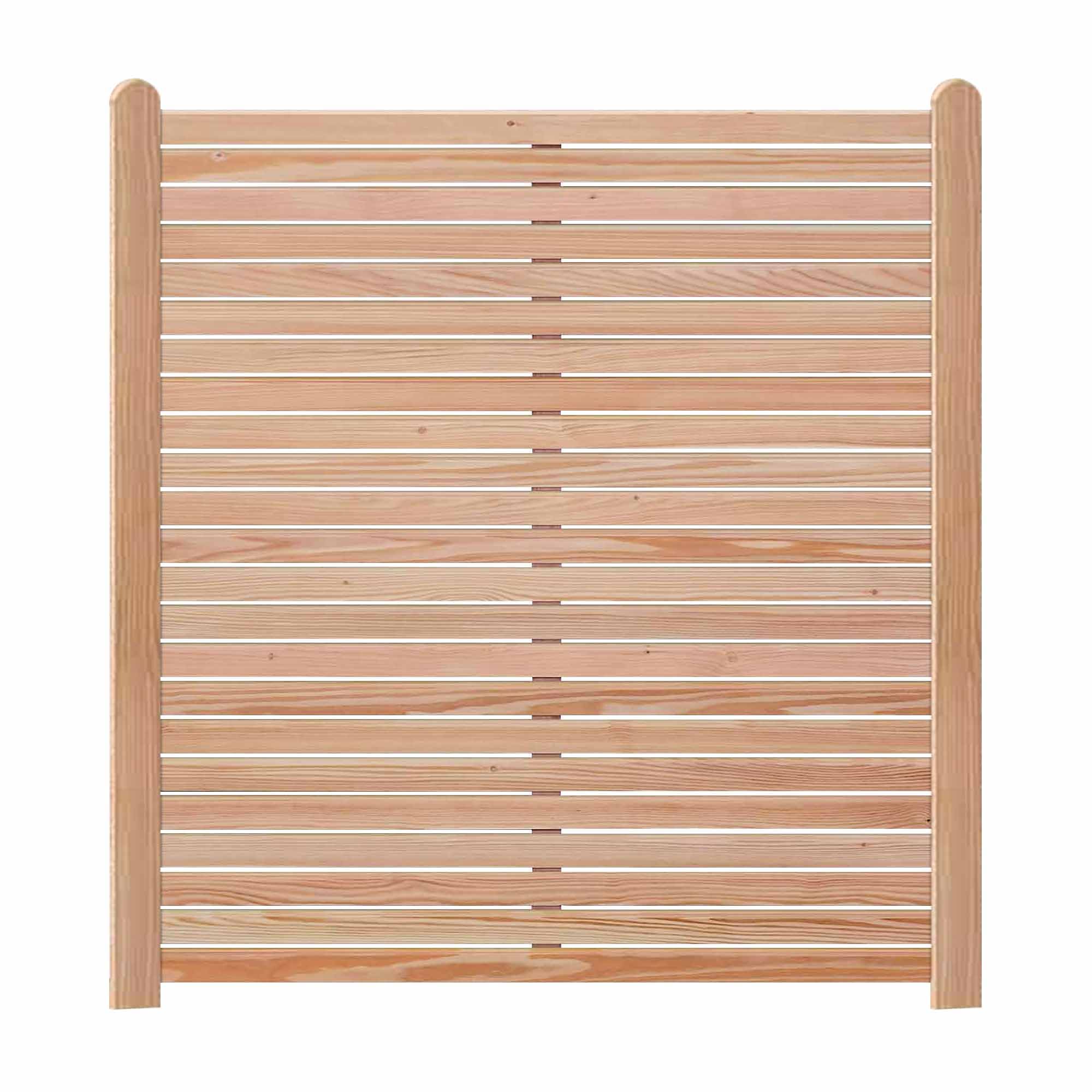 Endorphin Rhombus-Sichtschutzzaun Lärche | 1x Elemente [180x180cm] & 2x Holz-Pfosten [9x9x190cm]