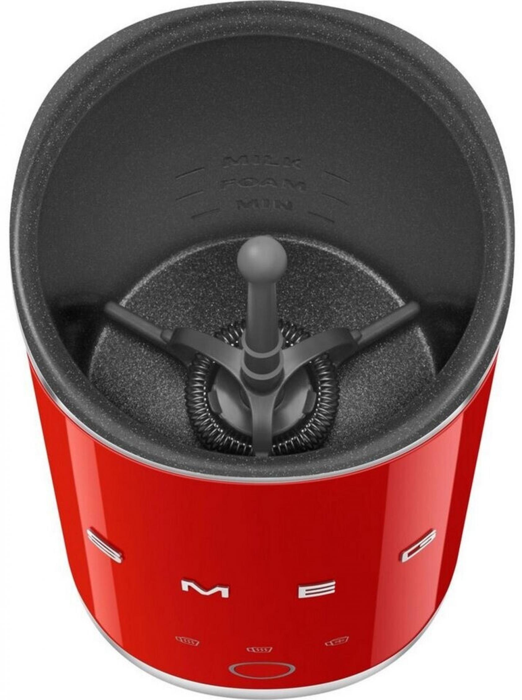 Smeg MFF02RDEU Kompakt-Milchaufschäumer Rot 50 Style