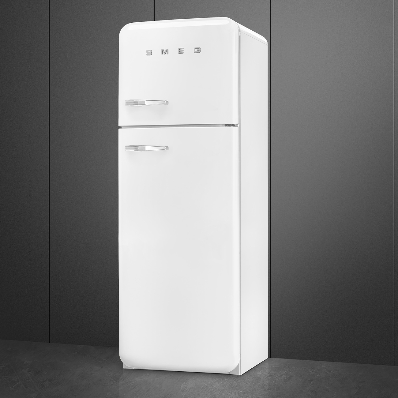 Smeg FAB30RWH5 Kühl-/Gefrierkombination Rechtsanschlag Weiß 50s Style, EEK: D
