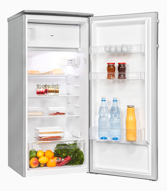 Exquisit KS185-4-HE-040E inoxlook | 190 L | Kühlschrank mit Gefrierfach