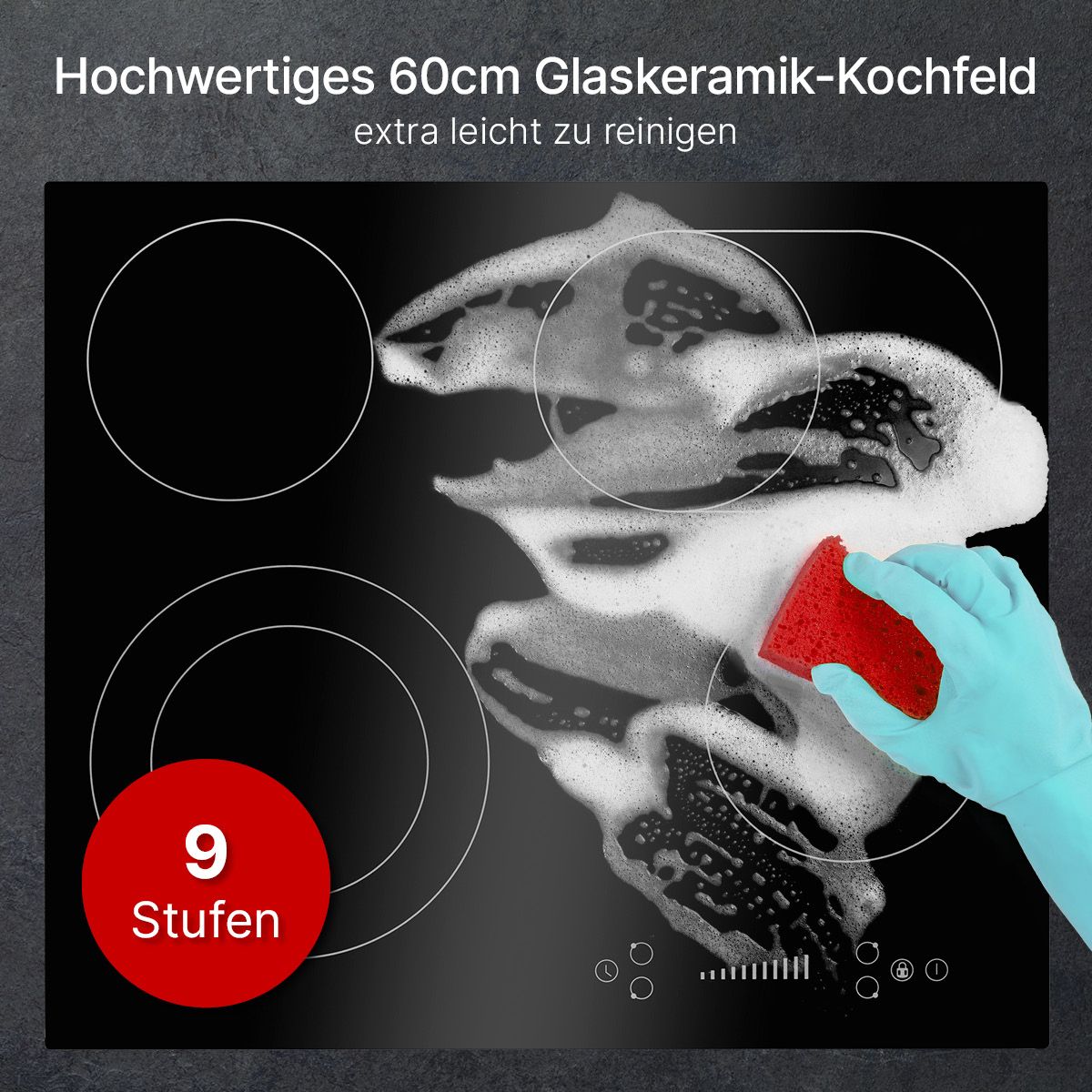 Bomann EBK 7941 Glaskeramik-Kochfeld schwarz