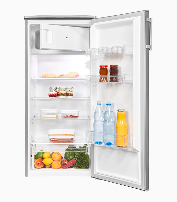 Exquisit KS185-4-HE-040E inoxlook | 190 L | Kühlschrank mit Gefrierfach