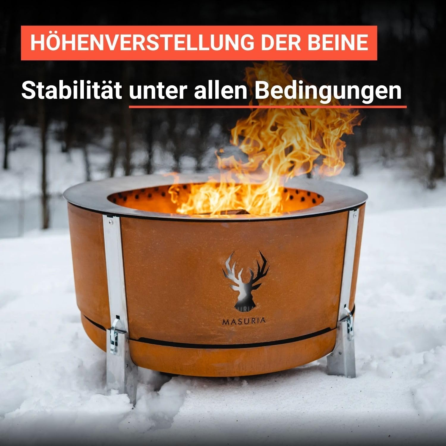 Masuria Wild Alpha 800 corten Hirsch