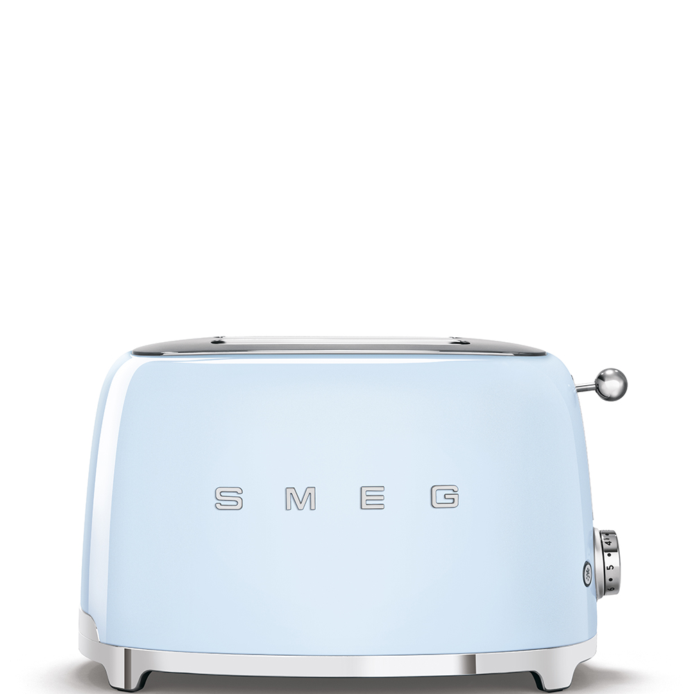 Smeg TSF01PBEU 2-Schlitz-Toaster Pastellblau 50s Style kompakt