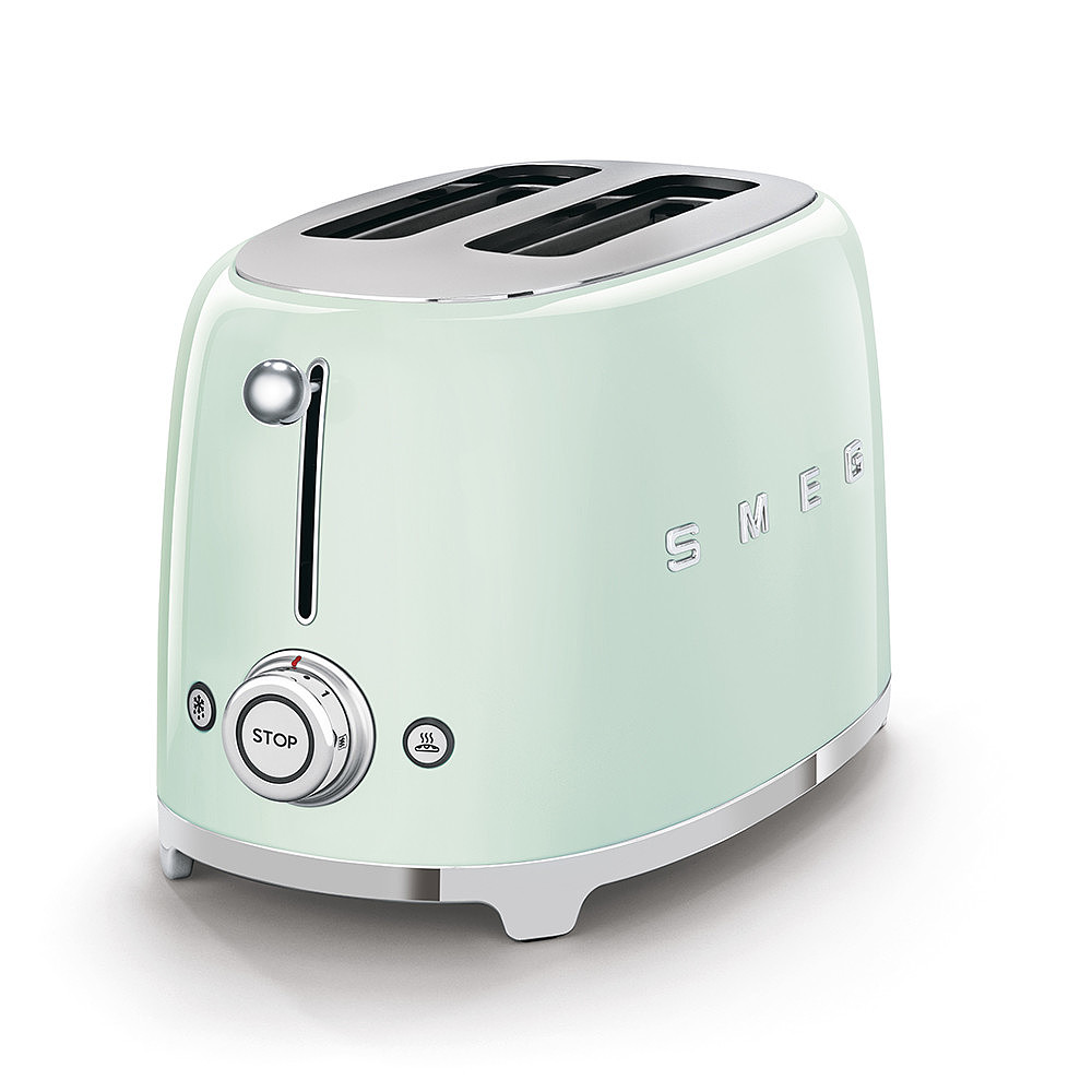 Smeg TSF01PGEU 2-Schlitz-Toaster Pastellgrün 50s Style kompakt
