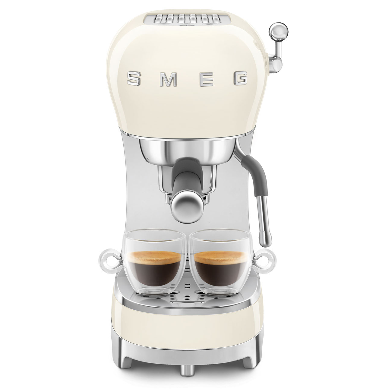 Smeg ECF02CREU Espresso-Kaffeemaschine creme 50´s Style