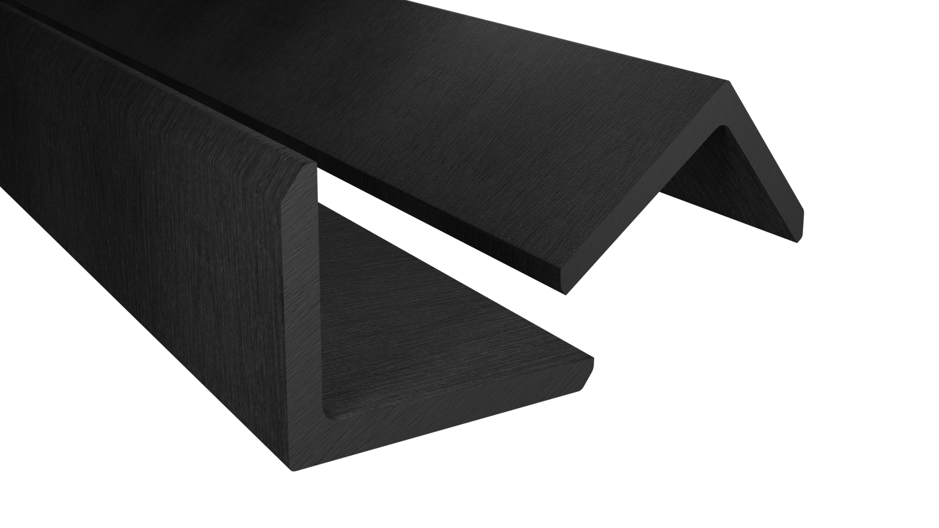 Endorphin WPC Abschlussleisten 10er Set Anthrazit 110cm Winkelprofil 5,5 x 4,5cm - Gesamtlänge 11m