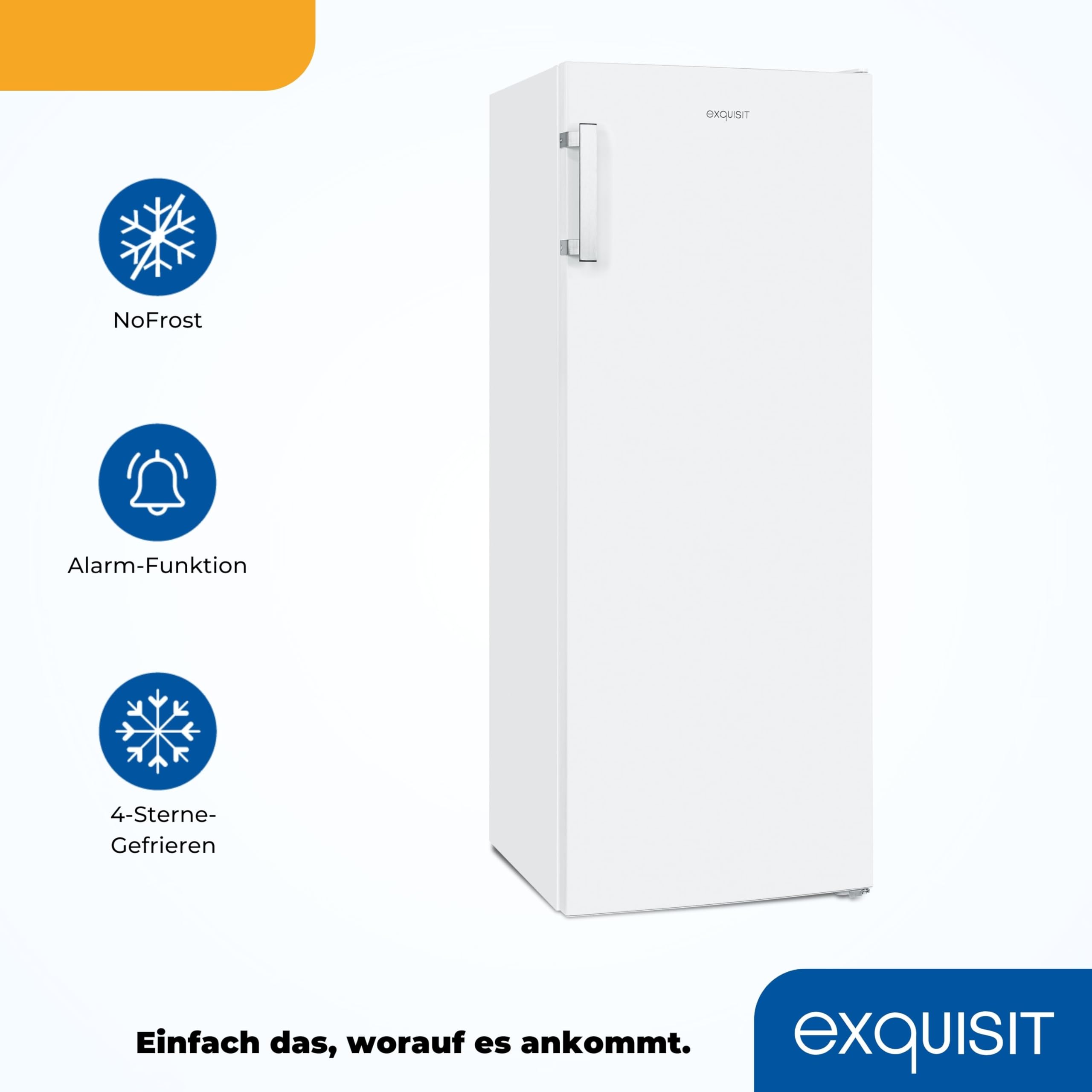 Exquisit GS231-NF-H-040D weiss | 161 Liter | Gefrierschrank