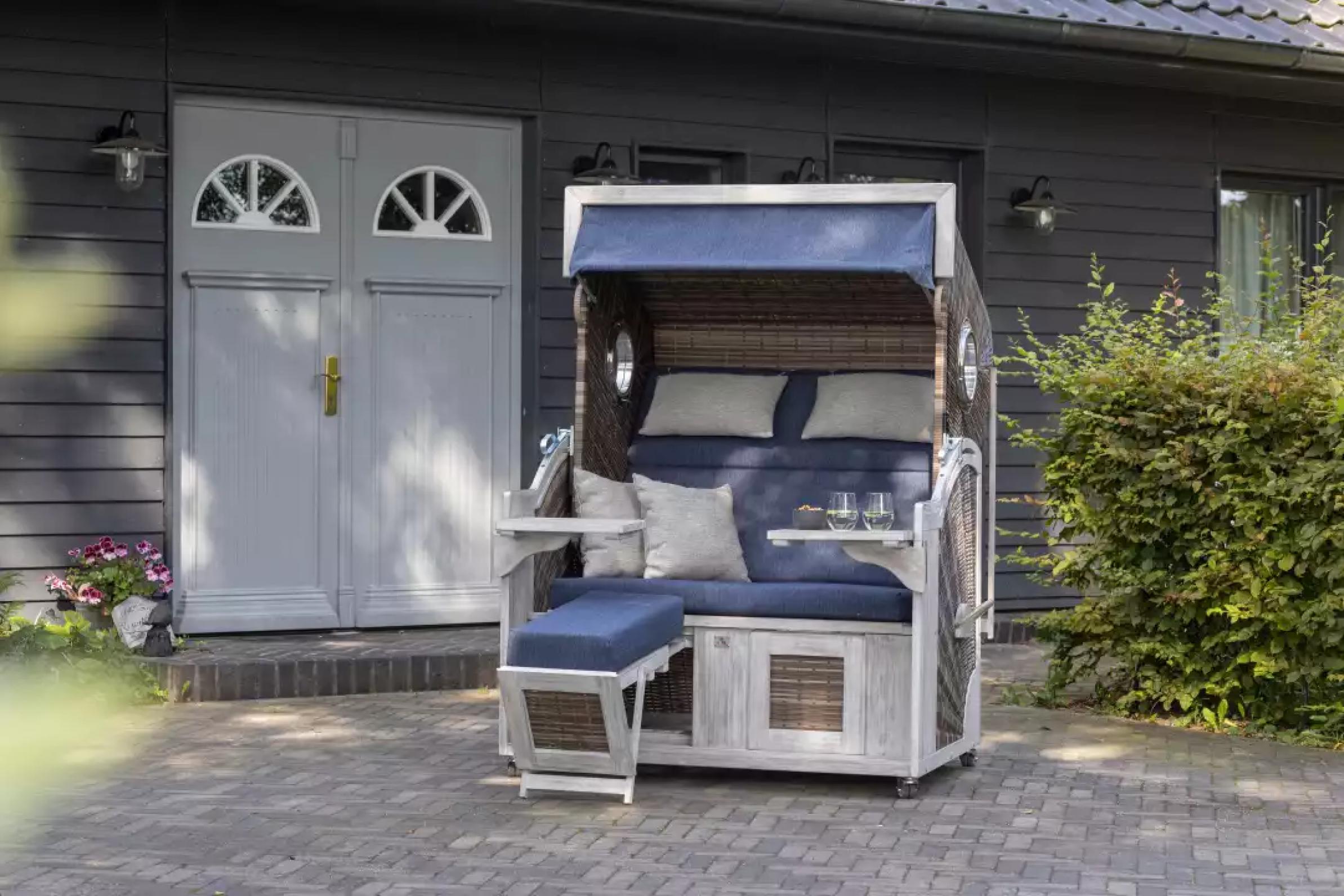 deVries Strandkorb deVries PURE Seaside XL PE white kubu Des. 504