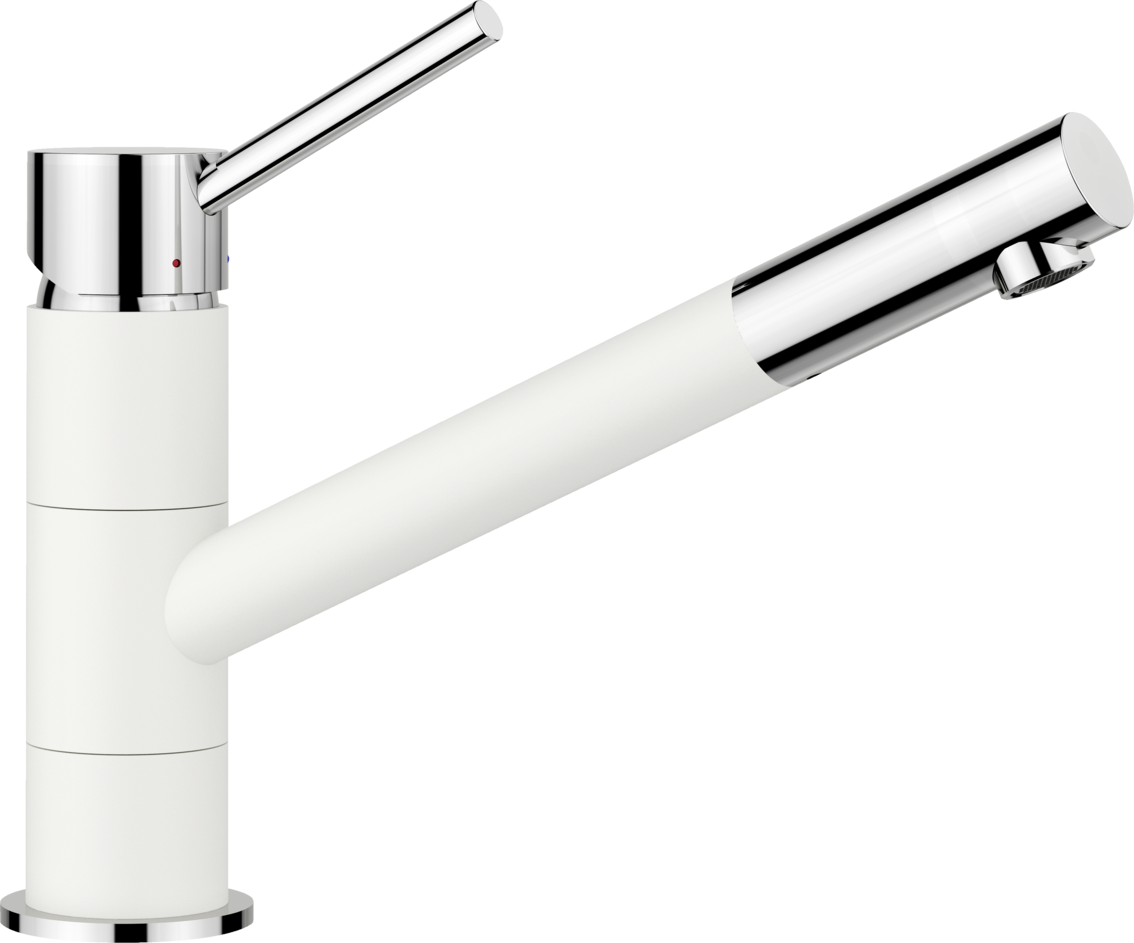 Blanco KANO Küchenarmatur Hochdruck Silgranit-Look weiß/chrom
