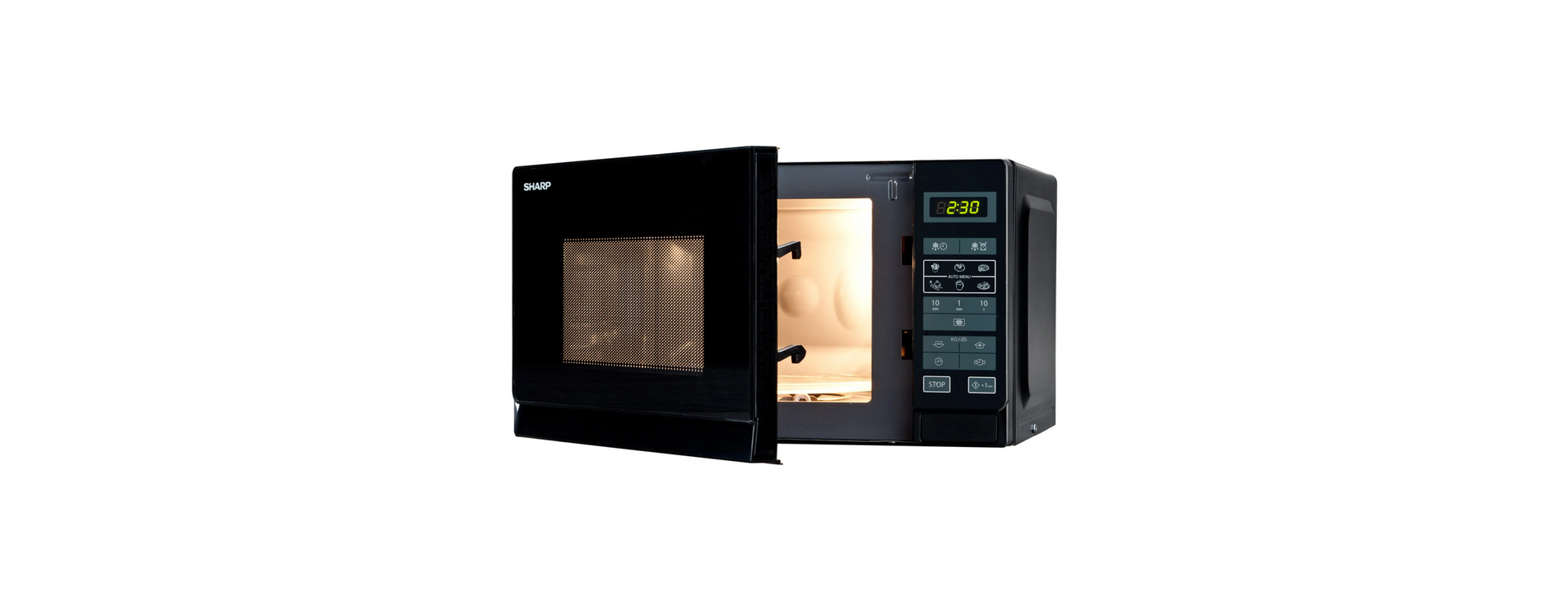 Sharp R242BKW Solo-Mikrowelle Schwarz