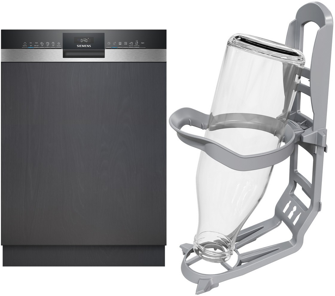 Siemens SN53EIEUAE teilintegrierbarer 60 cm Geschirrspüler SET aus SN53ES22AE + SZ36BH00 edelstahl