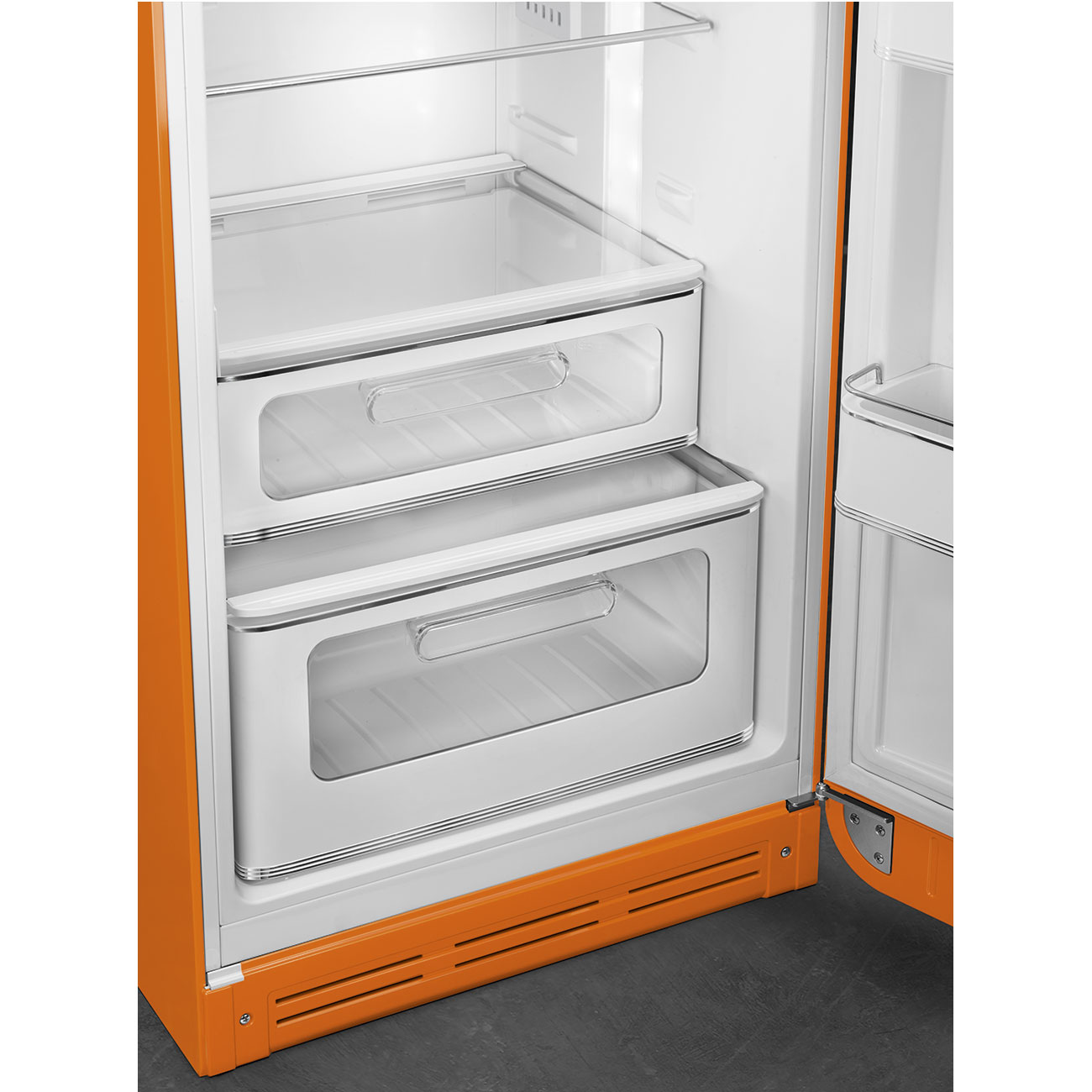 Smeg FAB30ROR6 Kühl-/Gefrierkombination Rechtsanschlag Orange 50s Style EEK: C