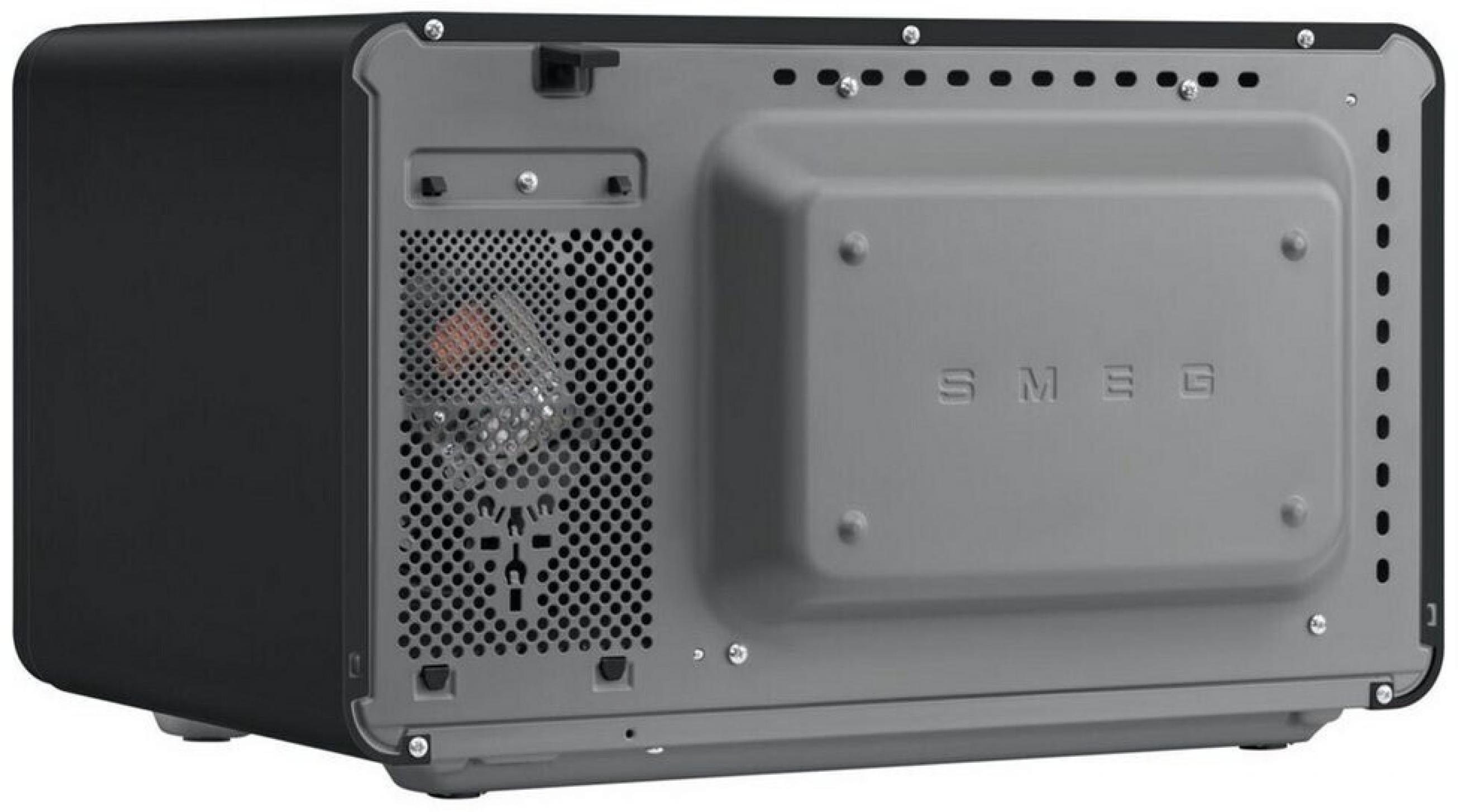 Smeg MOC01BLMEU Stand-Kombi-Mikrowelle, Schwarz, 4 Funktionen,