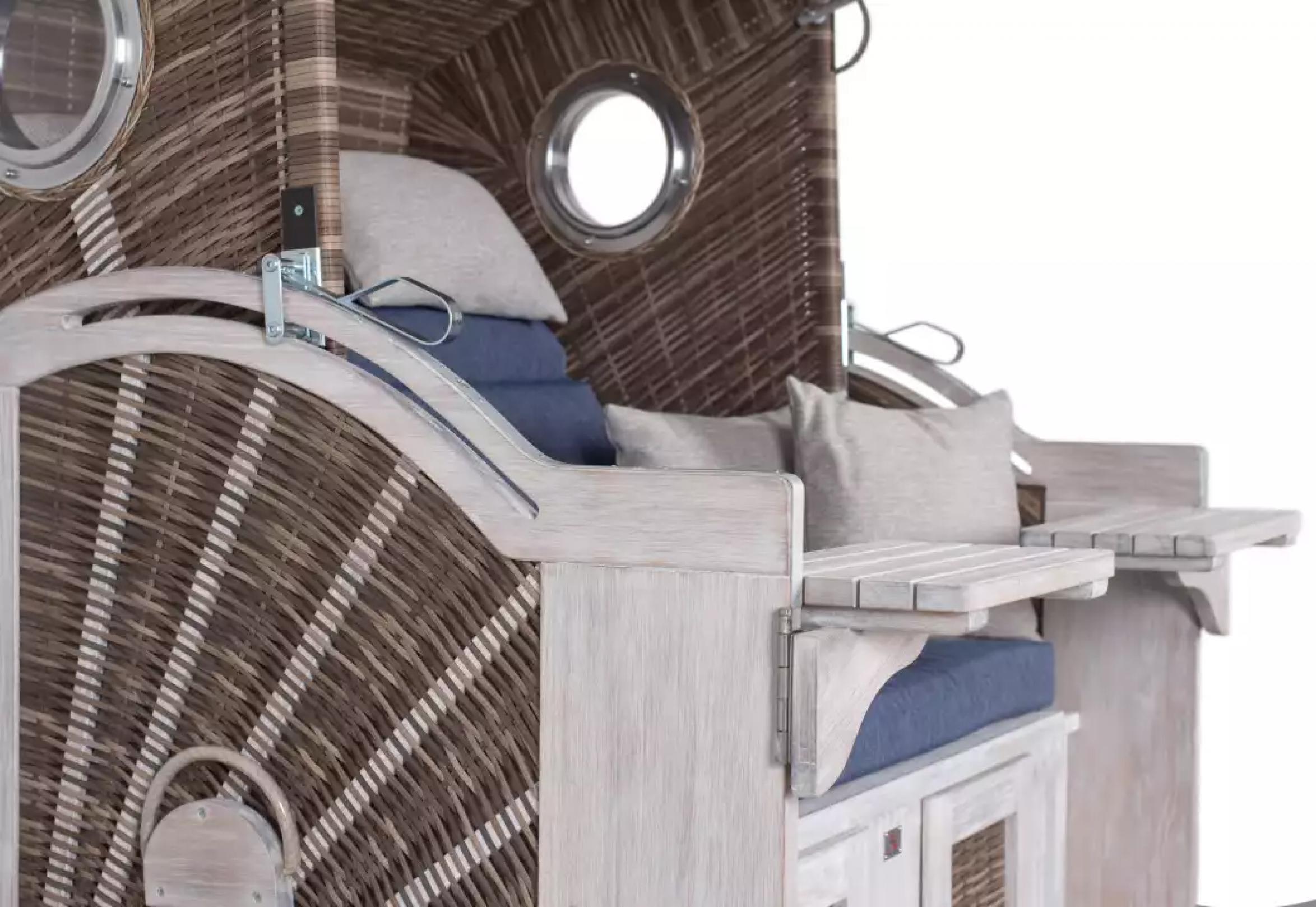 deVries Strandkorb deVries PURE Seaside XL PE white kubu Des. 504