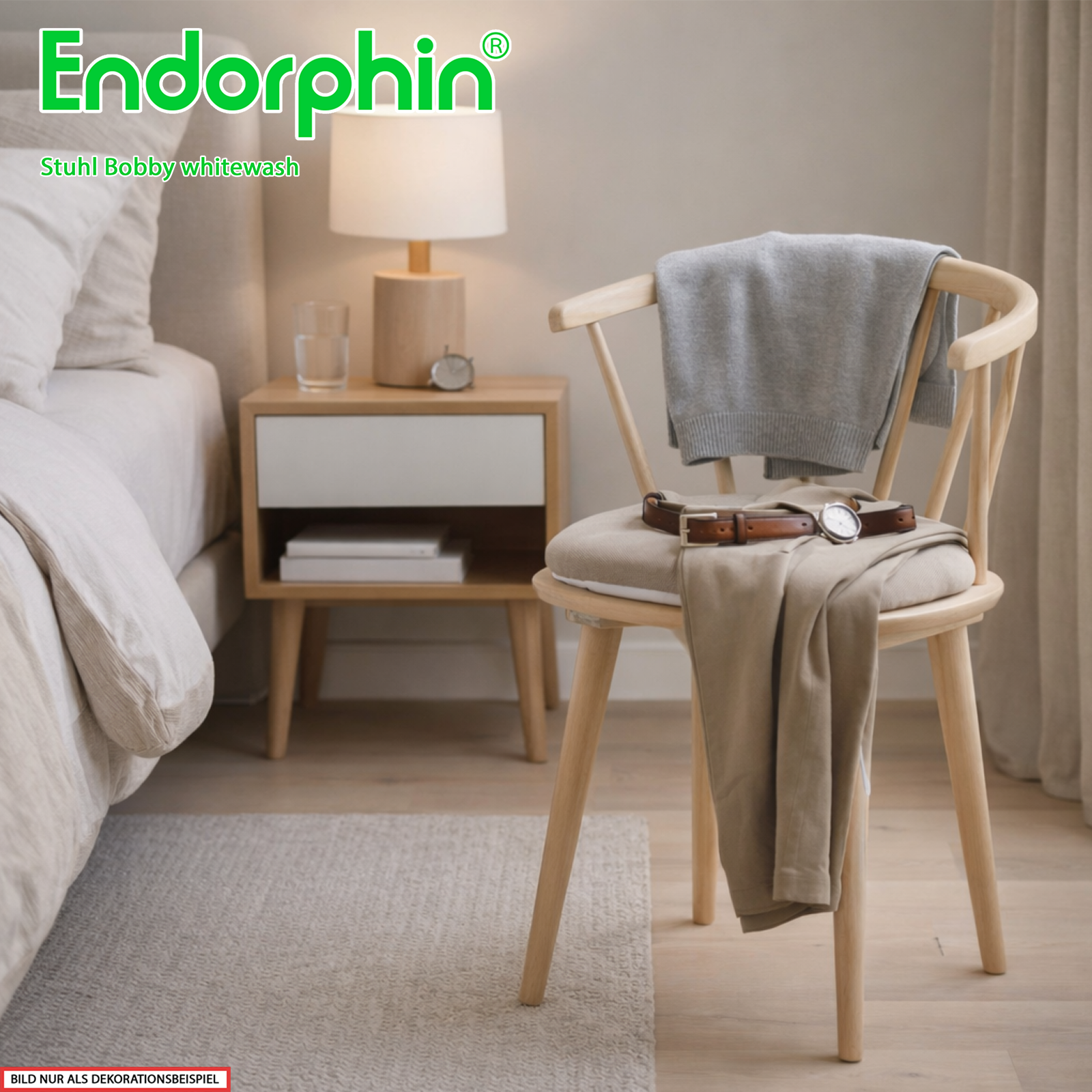 Endorphin Esszimmerstuhl Bobby – 2er-Set, Whitewash