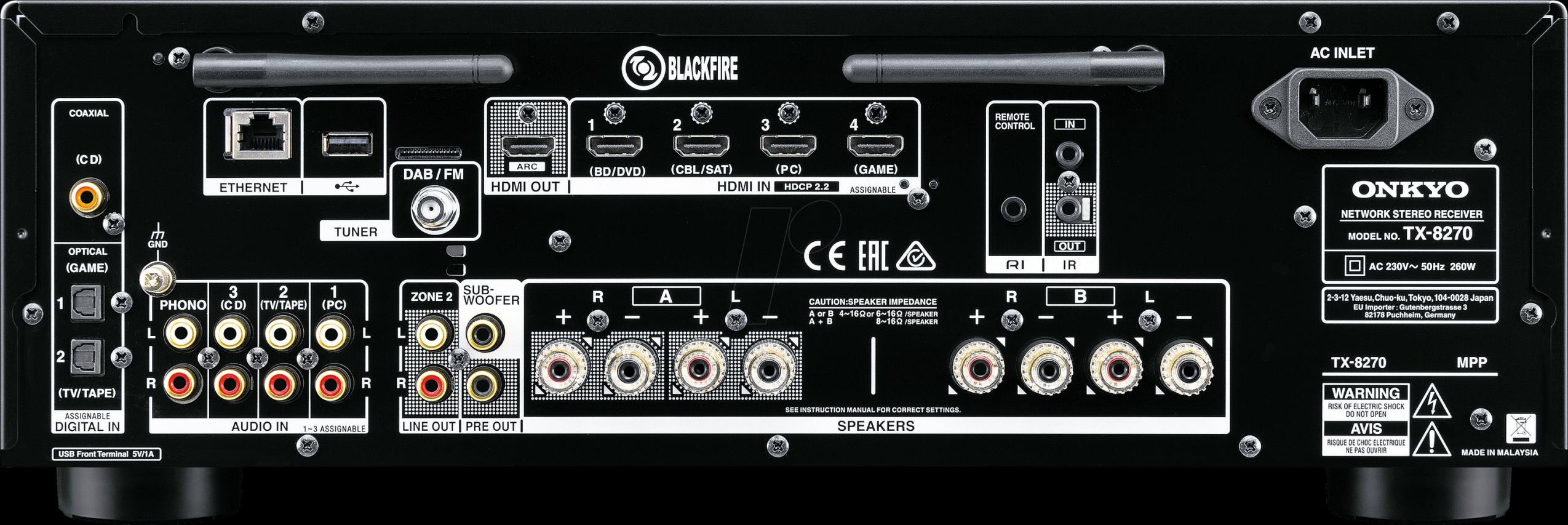 Onkyo TX-8270-B schwarz Stereo Receiver