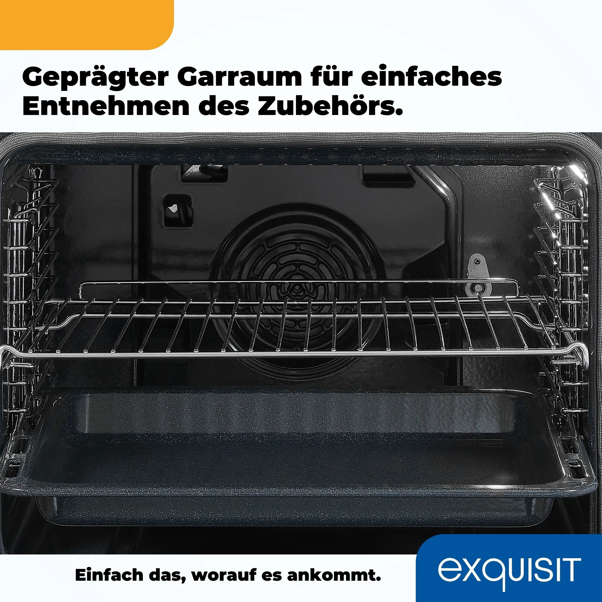 Exquisit EBEP 697-3H Elektrobackofen, 70l Backofenvolumen, Inox-Glas
